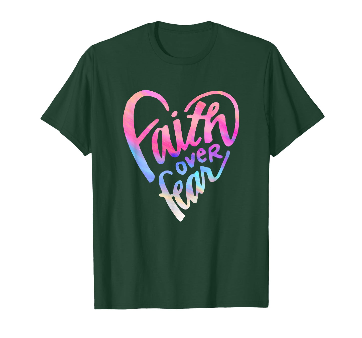 Faith Over Fear Jesus Christian Religious Believer Worshiper T-Shirt