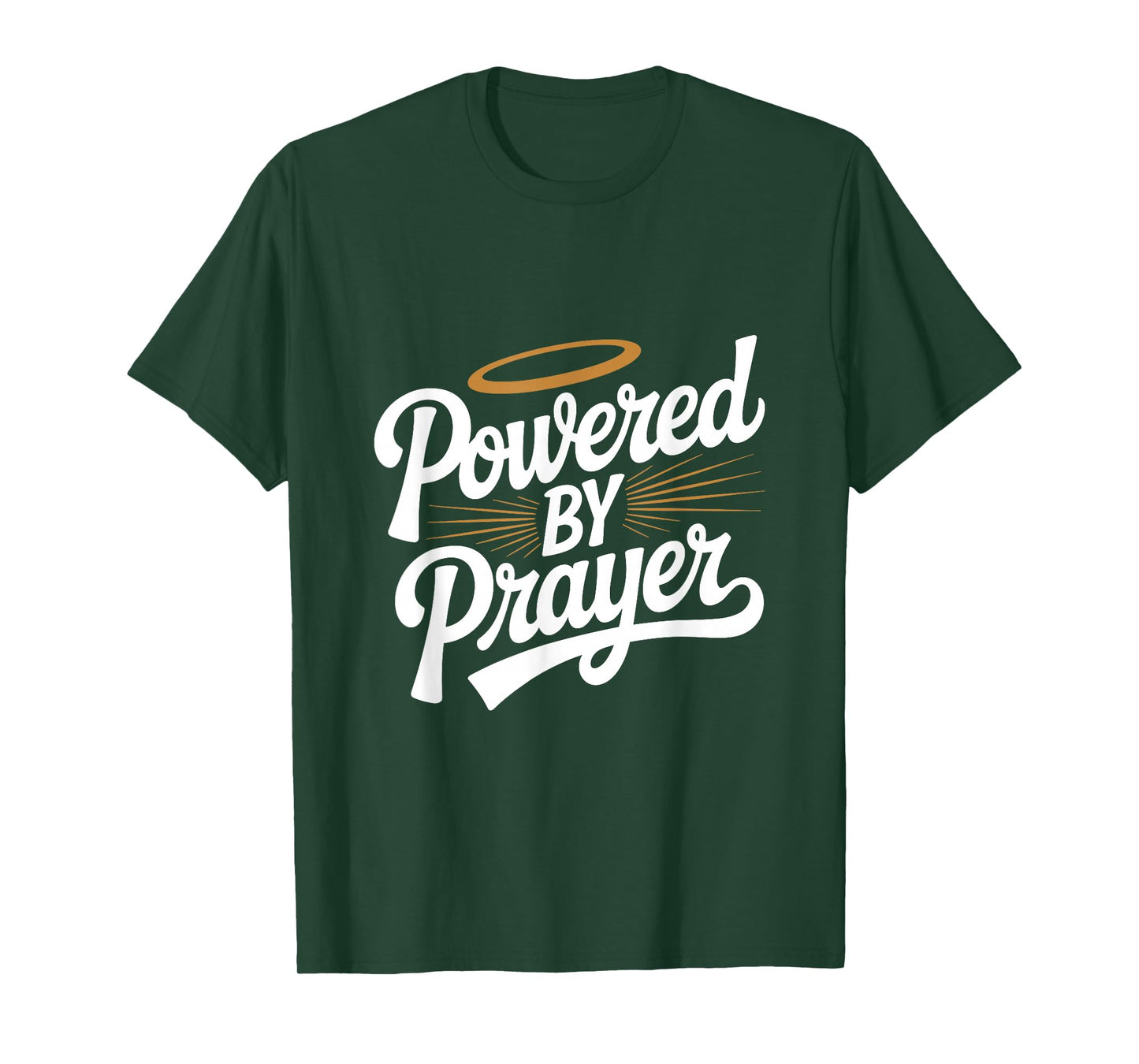 Powered by Prayer Faithful Christian Inspirational T-Shirt