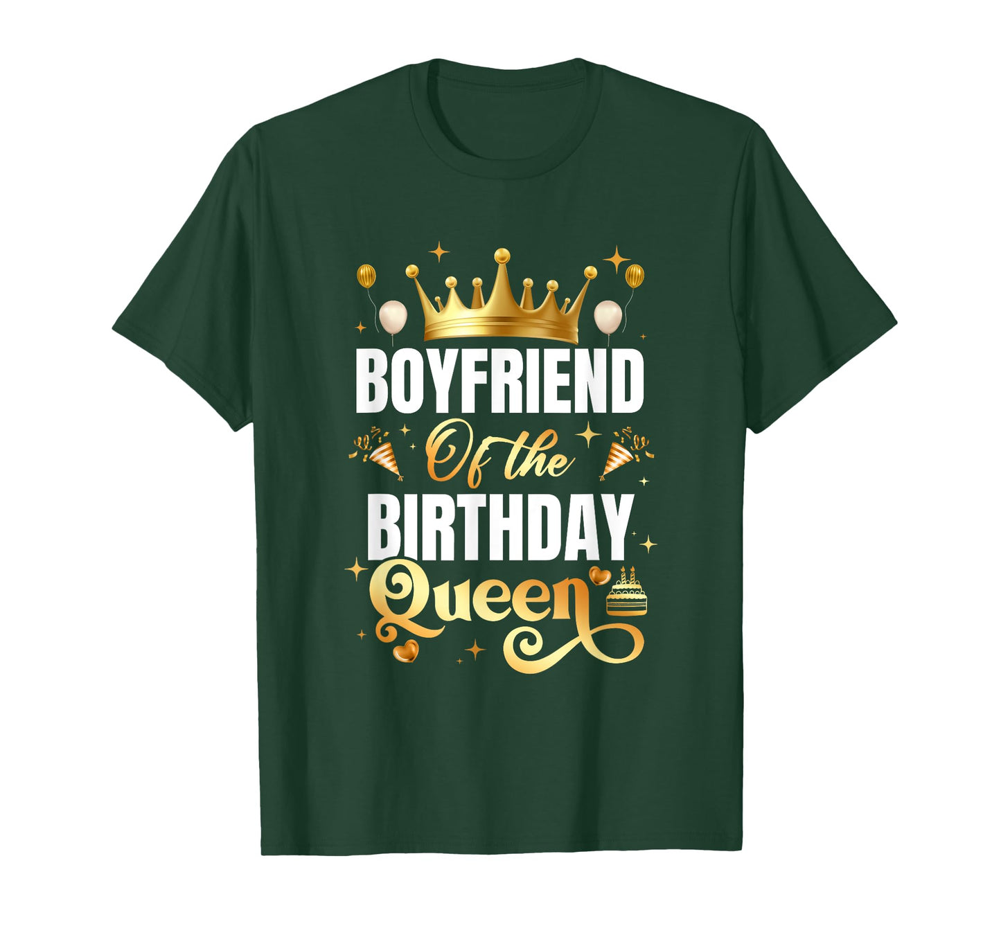 Boyfriend Of The Birthday Queen Funny Matching Birthday T-Shirt