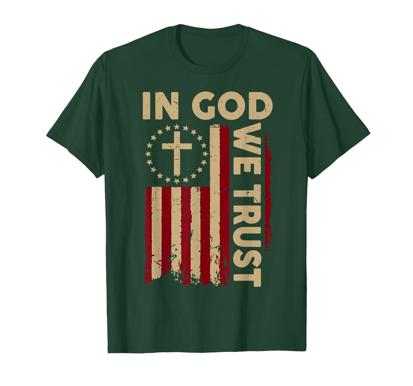 Men In God We Trust 4th July Christian Son Toddler Patriotic T-Shirt
