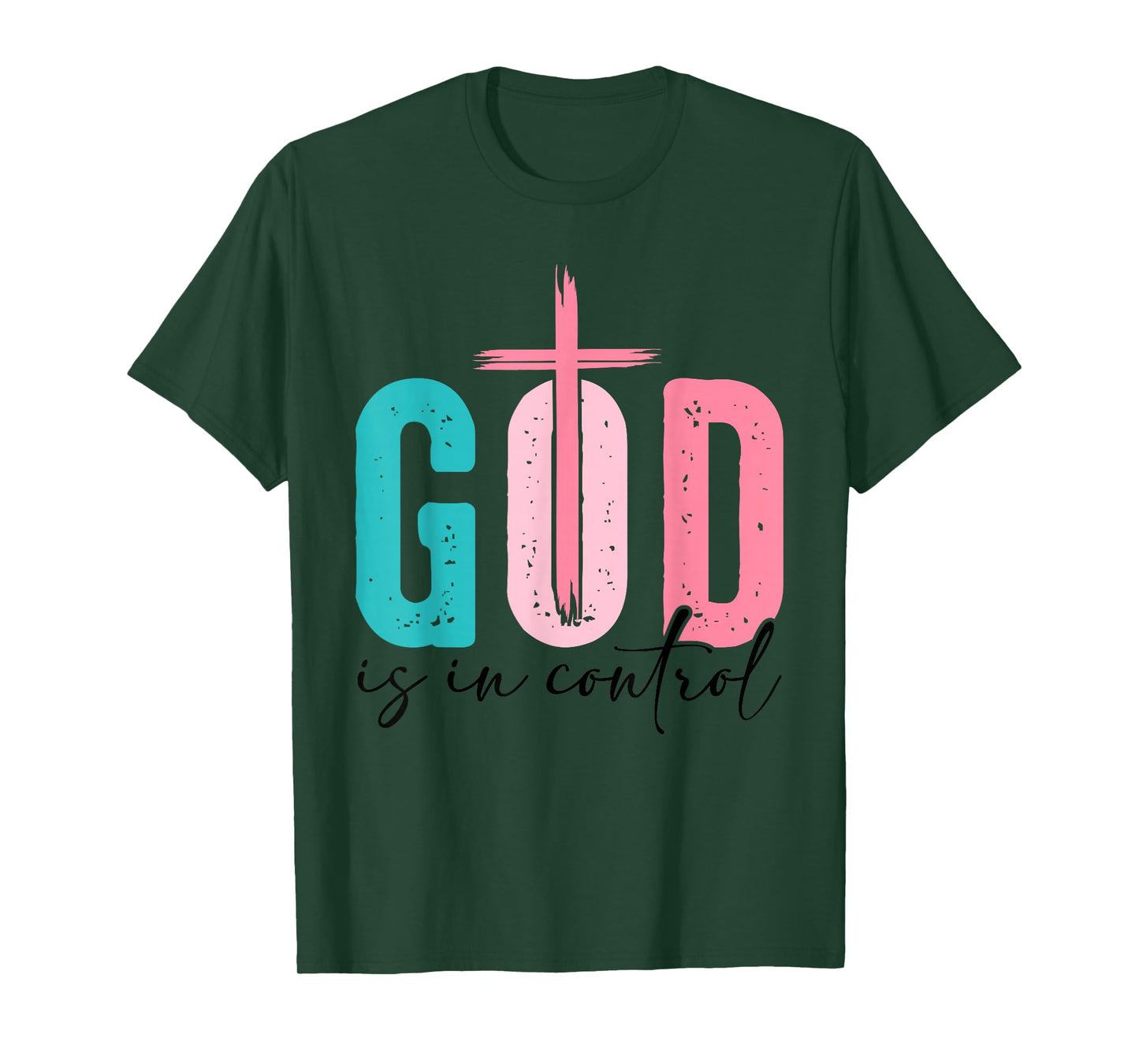 God is in Control Christian Faith - Bible Verse Religious T-Shirt