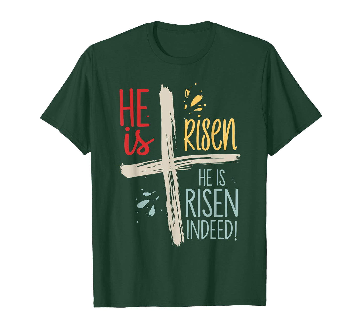 Easter Jesus He Is Risen Indeed Religious Christian Women T-Shirt