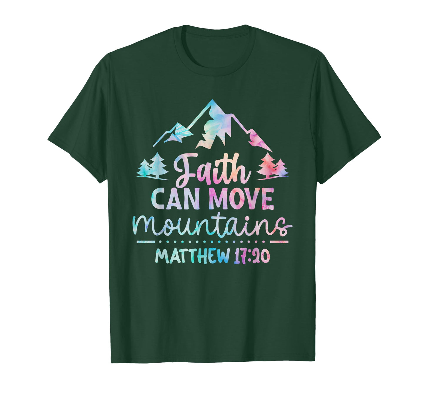 Faith can Move Mountains Jesus Bible Verse Quote Religious T-Shirt