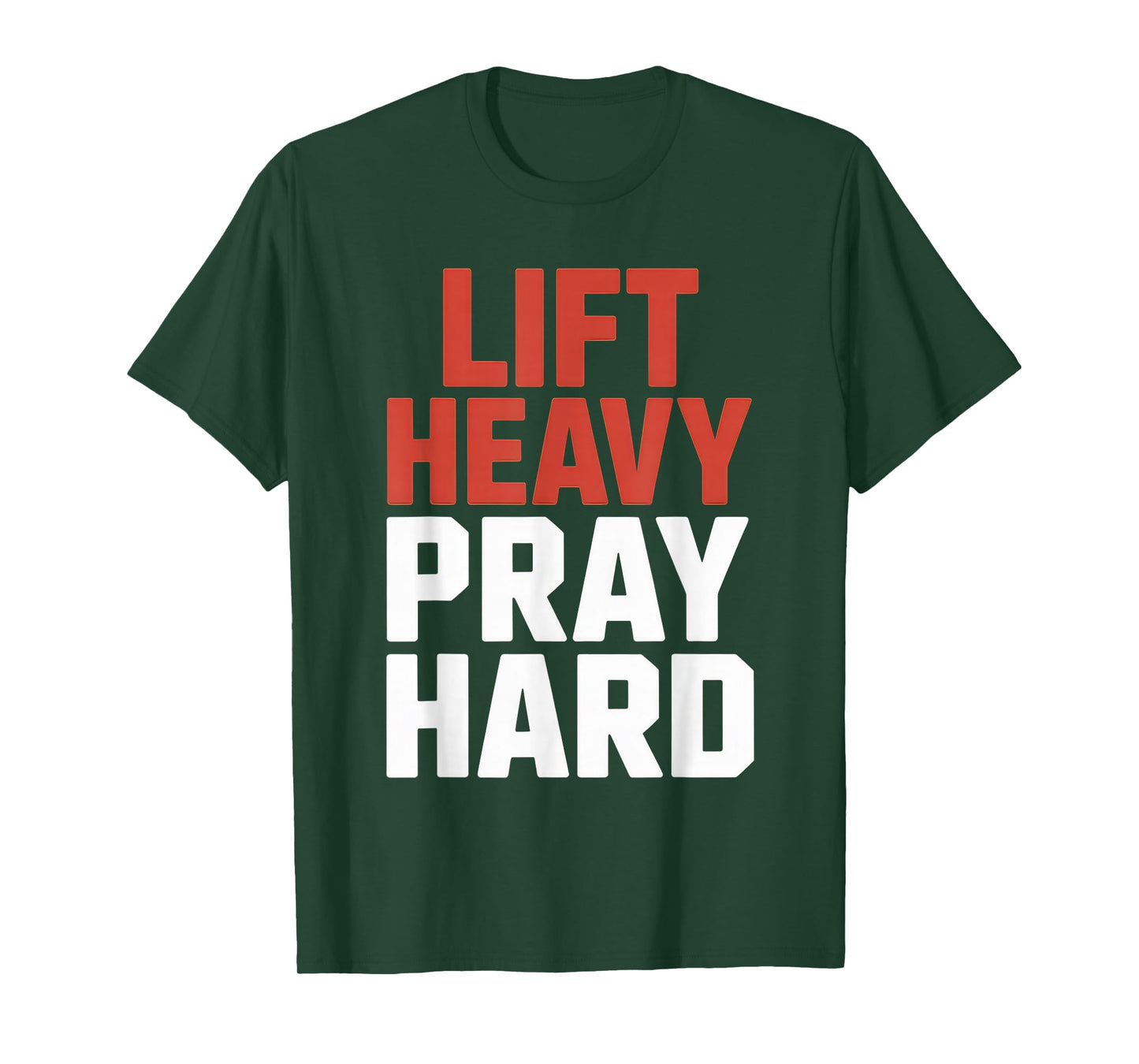 Lift Heavy Pray Hard Tshirt Gym Christian Gift Jesus Faith T-Shirt