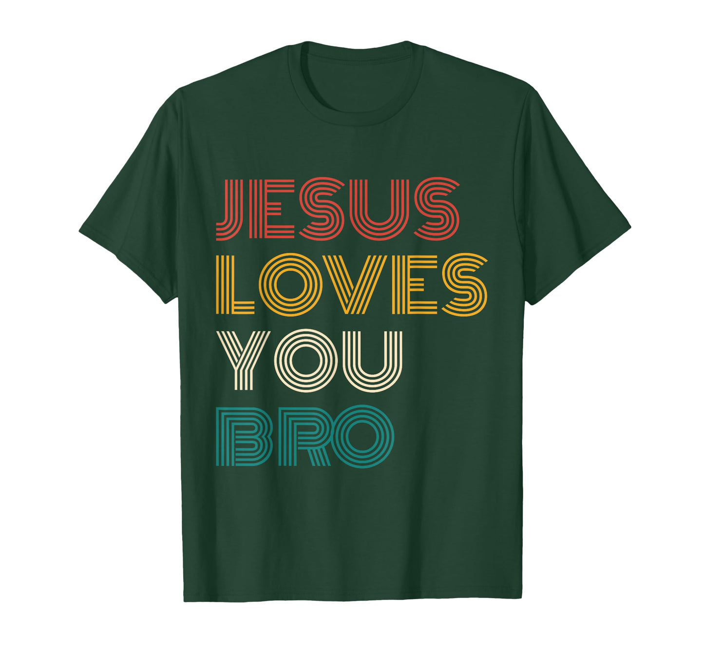 Jesus Loves You Bro Retro Christian Faith Funny Vintage T-Shirt
