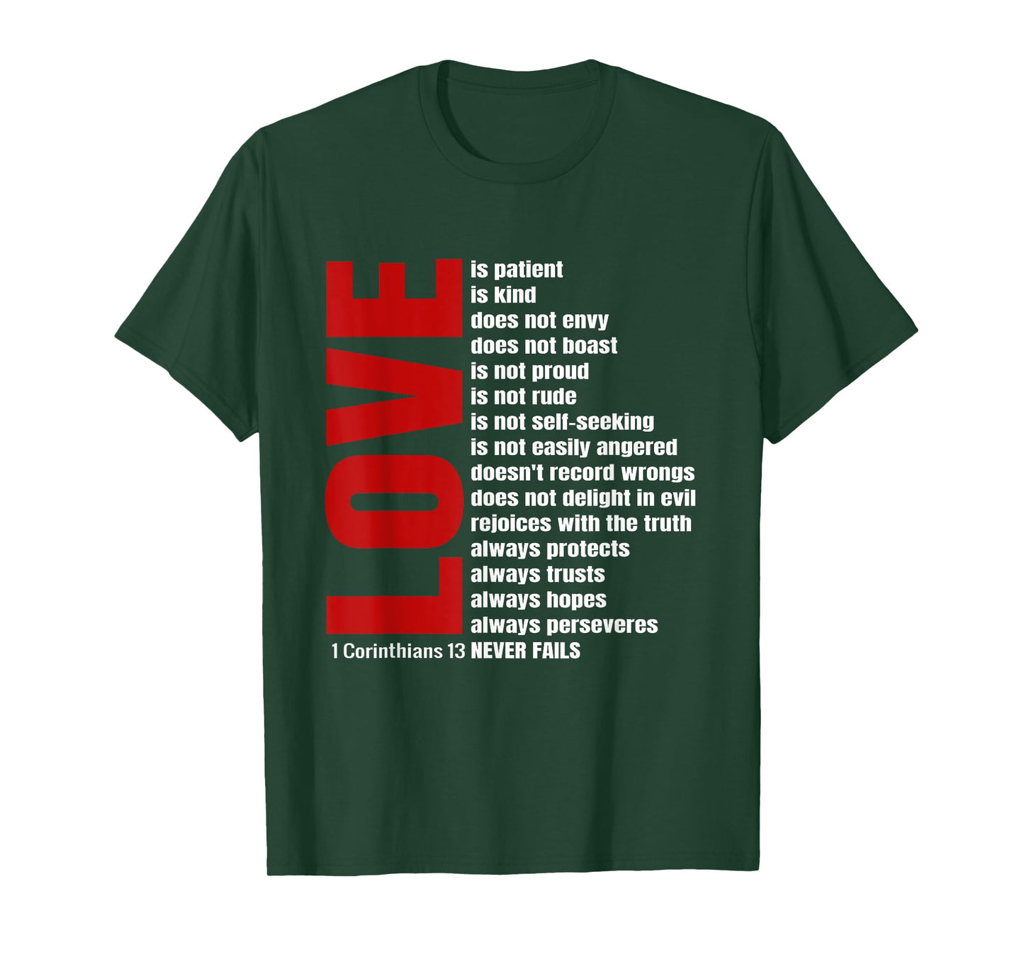 Love Is Patient 1 Corinthians 13 Bible Verse T Shirt T-Shirt