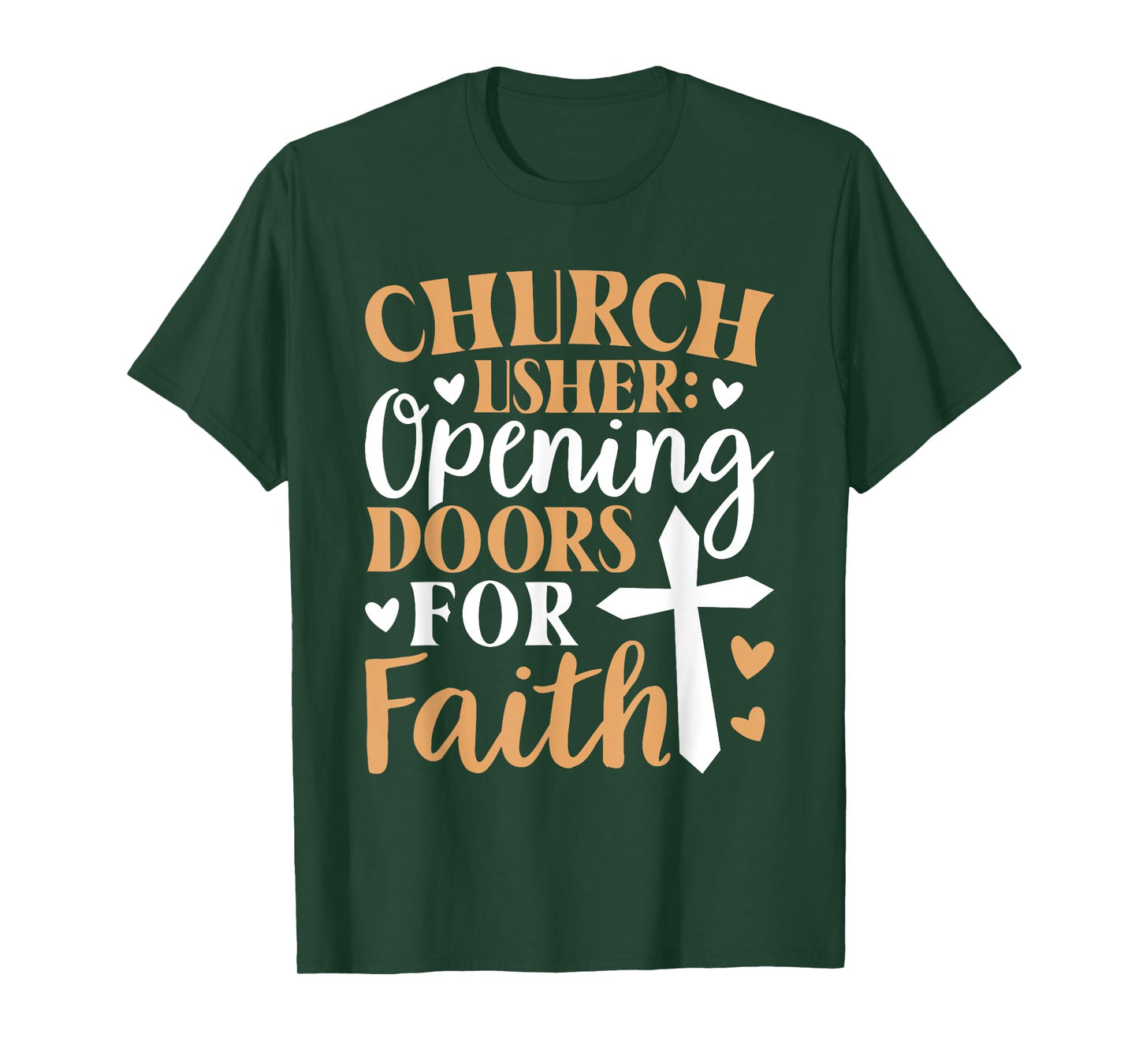 Church Usher Opening Doors For Faith Cross Catholicism T-Shirt