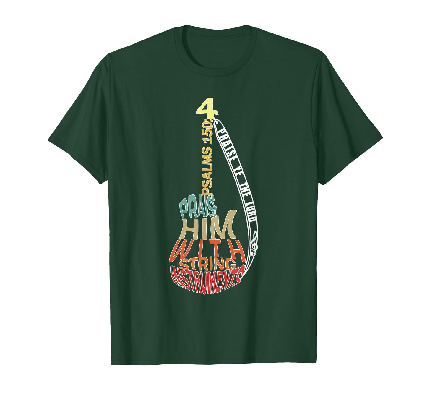 Christian Music Shirts for Men | Praise Him Bass Player T-Shirt
