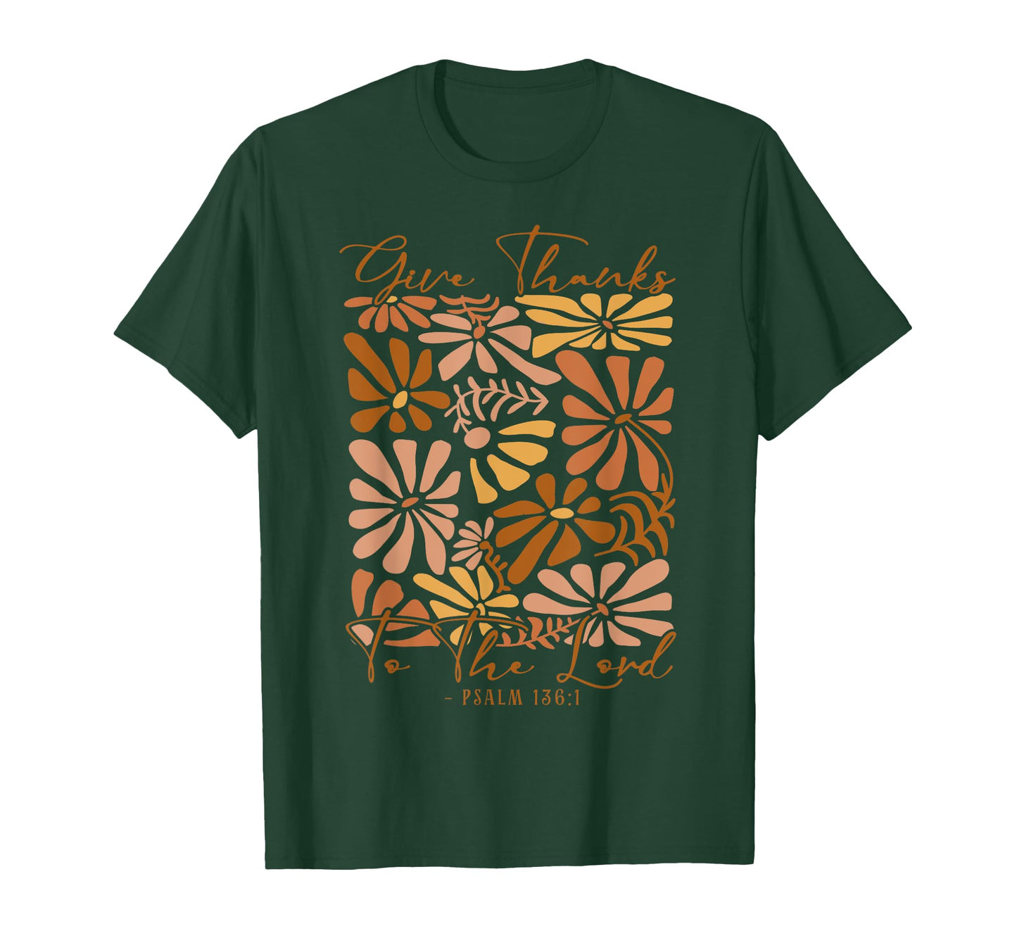 Give-Thanks to The Lords Thanksgiving Bible Verse Christian T-Shirt