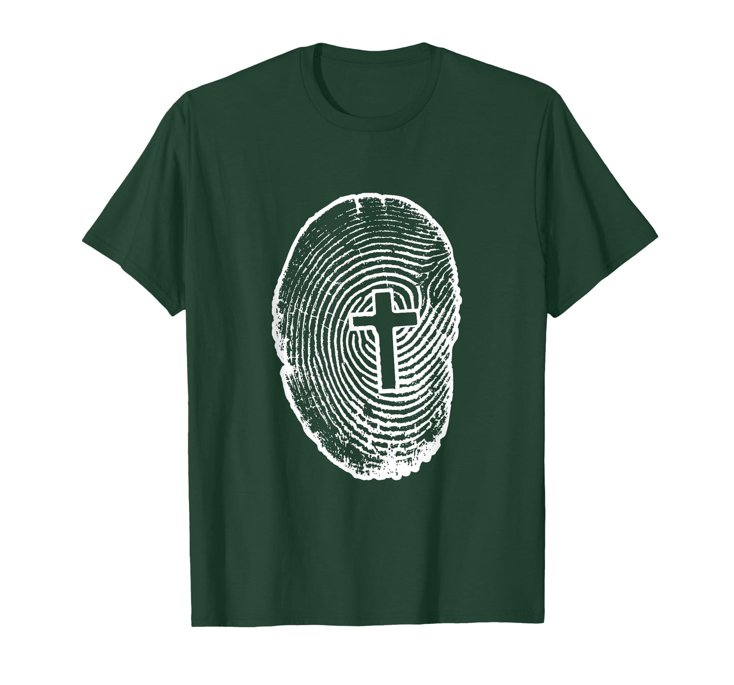 Christian Religion Fingerprint Cross T-Shirt