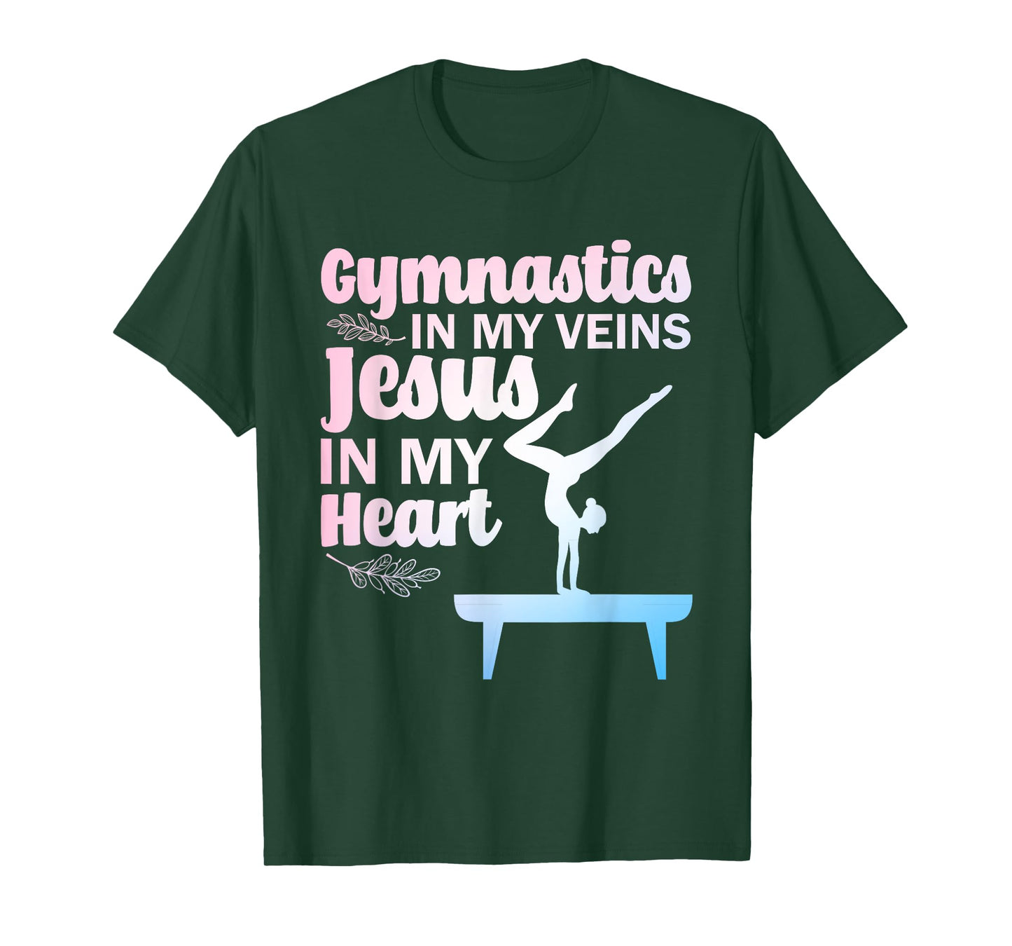 Funny Gymnastics Design For Men Women Gymnast Jesus Lovers T-Shirt