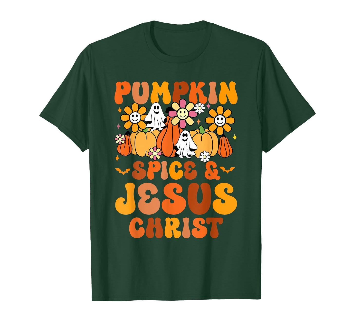 Pumpkin Spice and Jesus Christ Fall Ghost T-Shirt