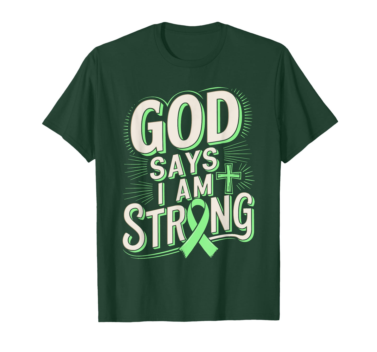 God Says I'm Strong Survivor Non-Hodgkin Lymphoma Awareness T-Shirt