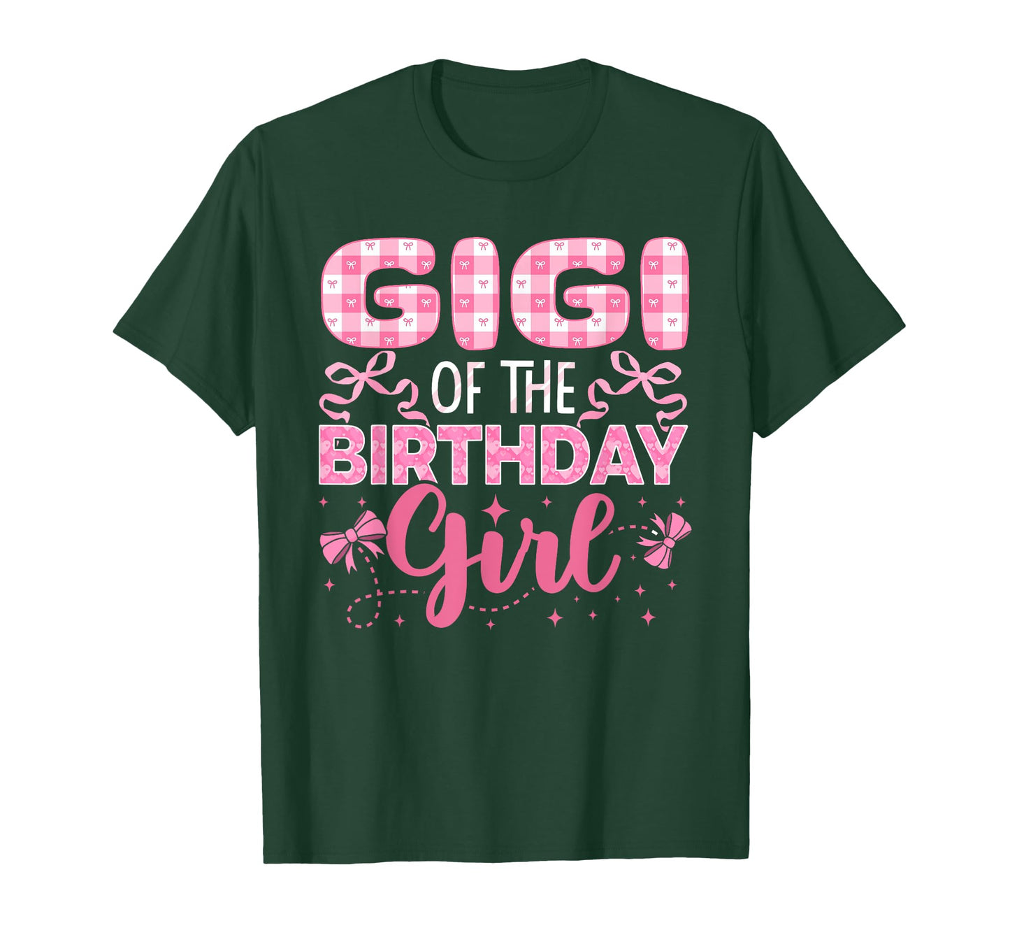 Gigi of The Birthday Girl Family Pink Coquette Bow T-Shirt