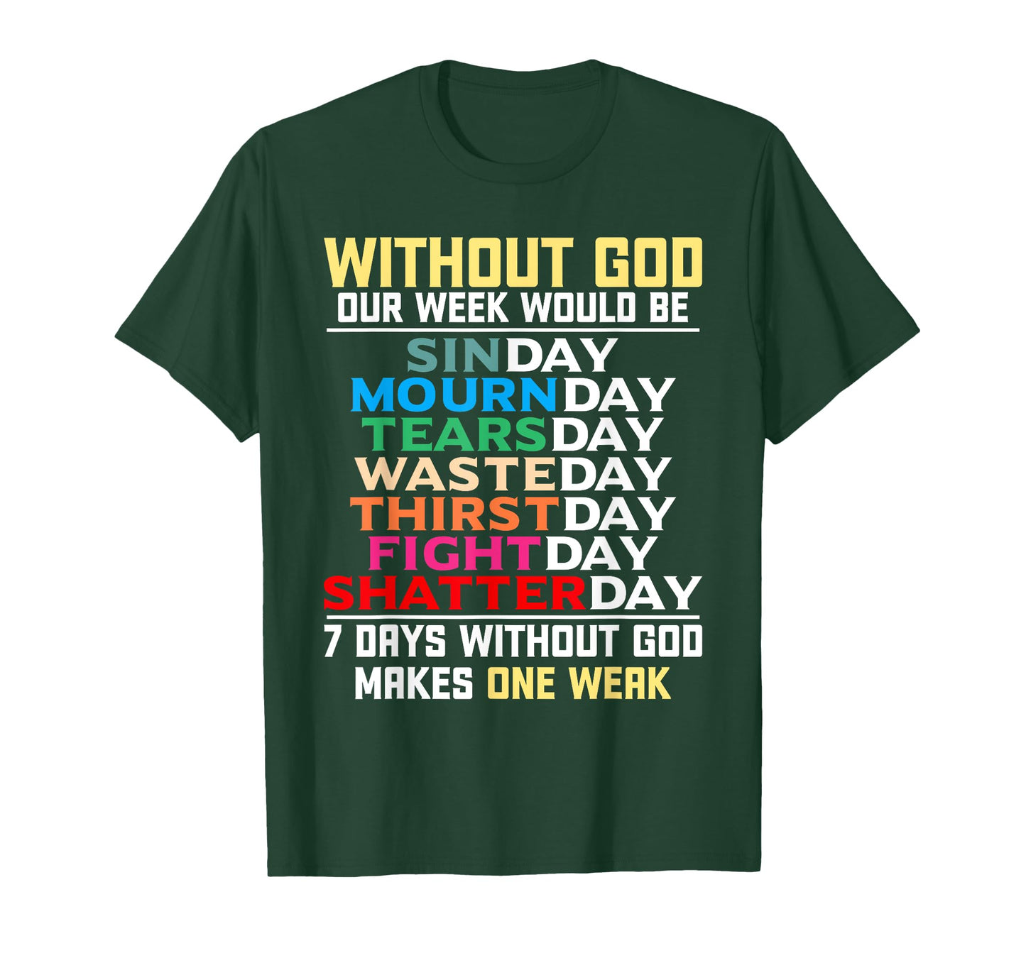 Without God Our Week Would Be Sinday Easter Day T-Shirt