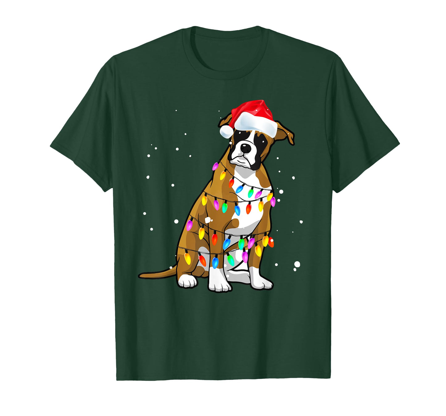 Boxer Christmas T-Shirt Boxer Dog Christmas Shirt Gift Men Women Kids T-Shirt