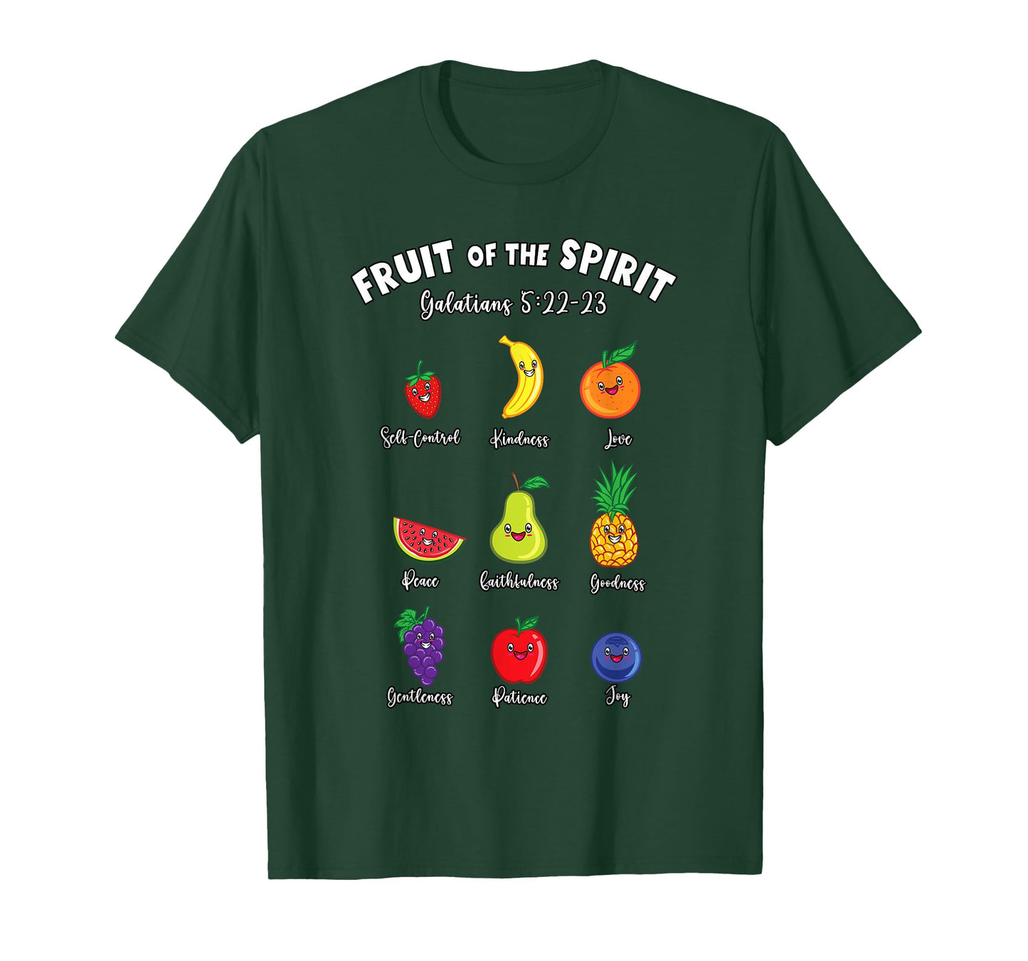 Fruits of the Spirit Galatians Christian Bible Jesus Faith T-Shirt