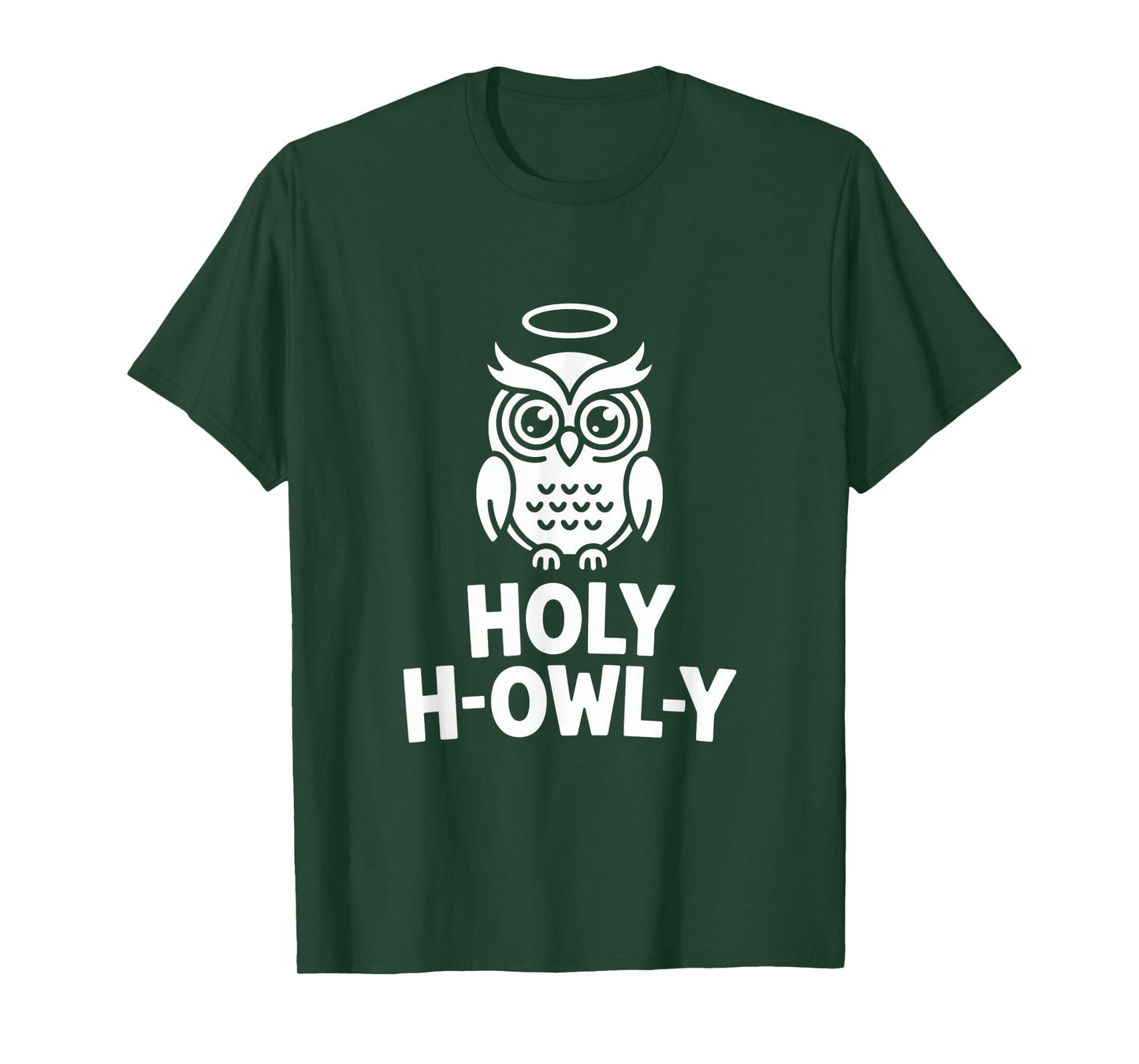 Holy H Owly Funny Owl Halo Faith Pun Humor T-Shirt