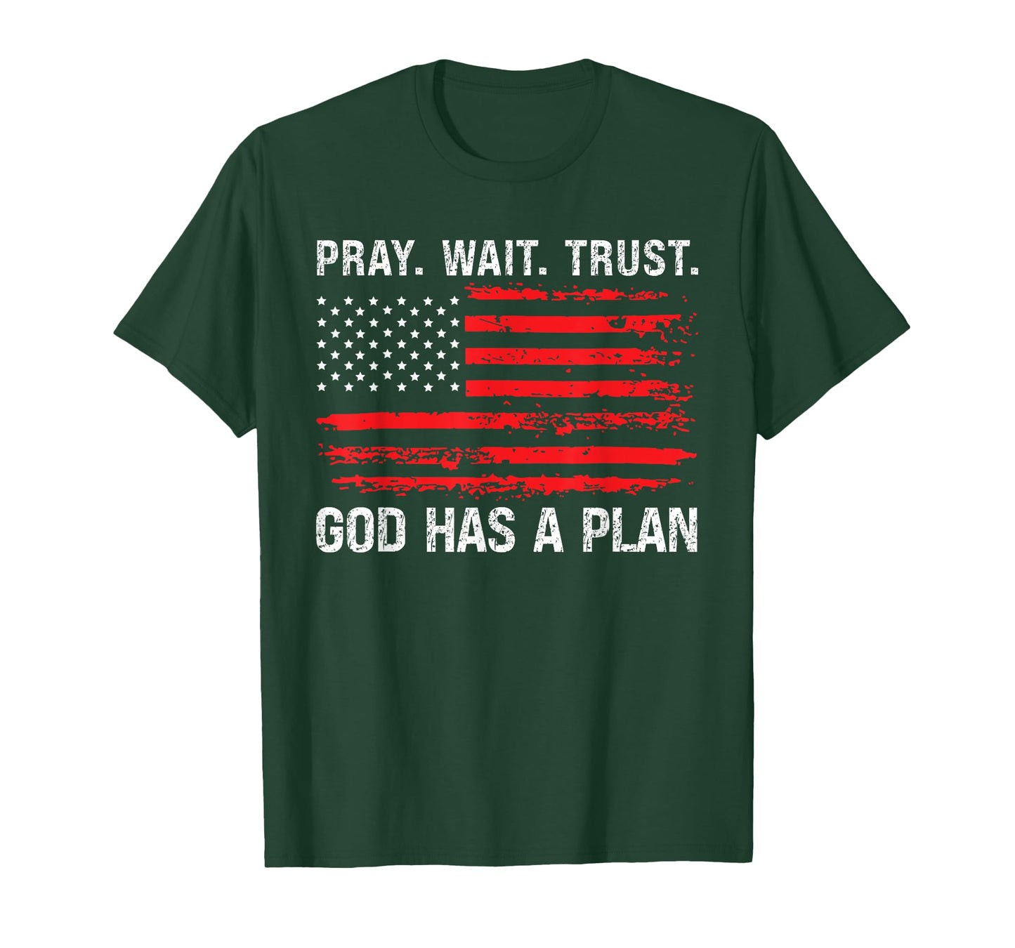 Pray Wait Trust God Has A Plan Vintage Christian T-Shirt