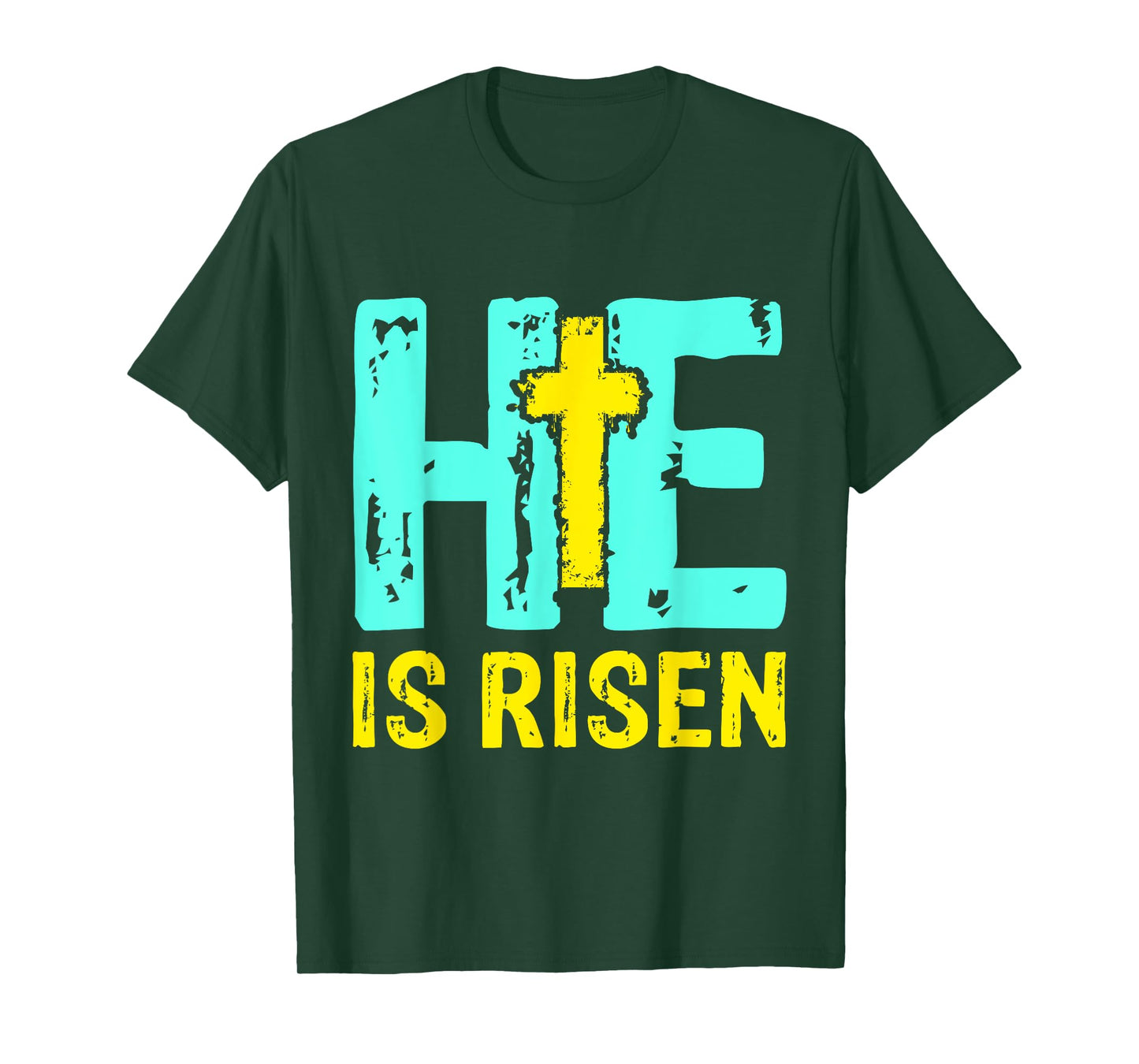 He is Risen Jesus Christian Happy Easter Women Kids Girls T-Shirt