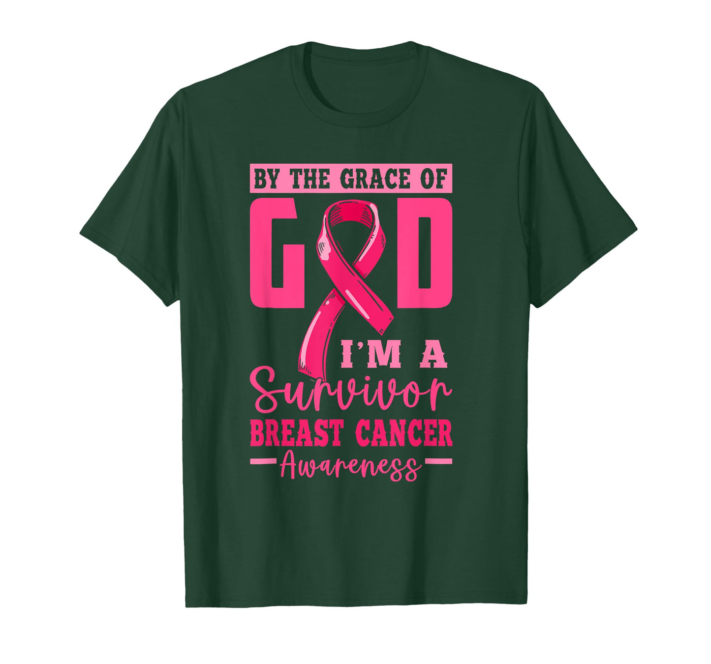 by Grace of God Breast Cancer Survivor T-Shirt