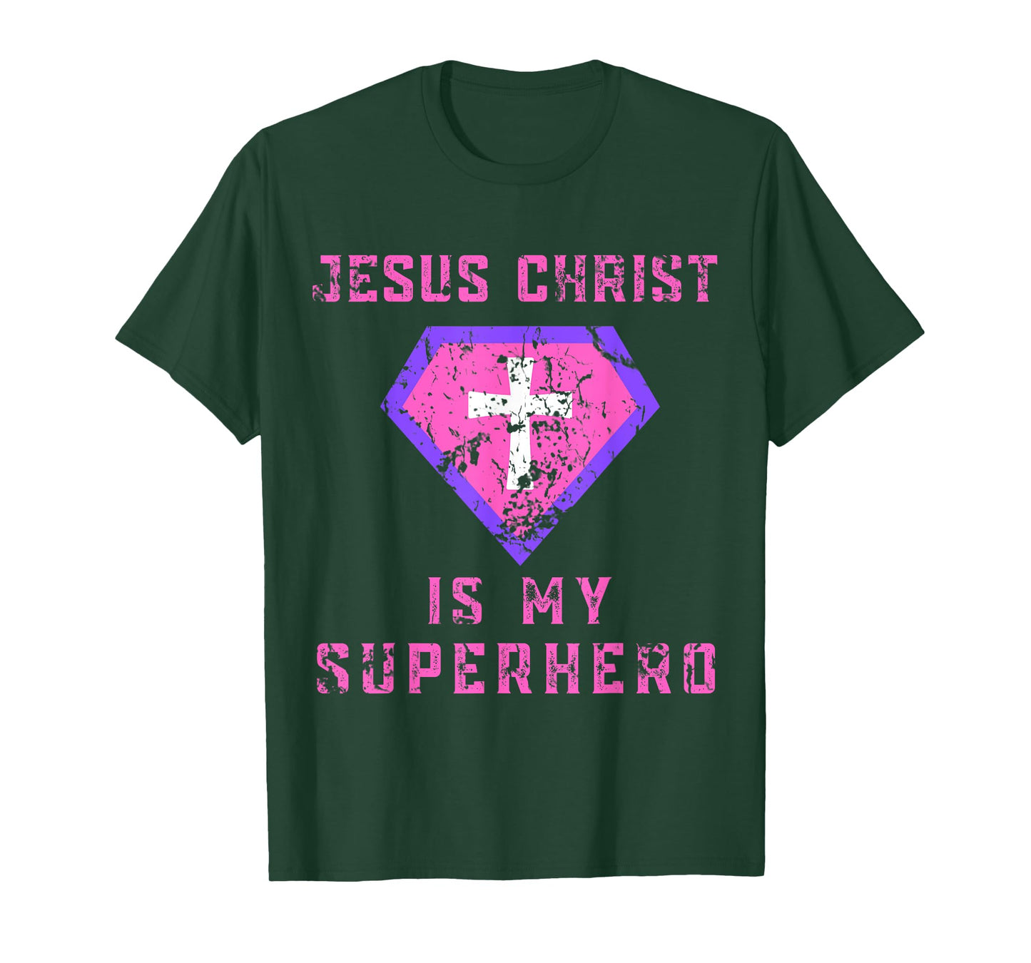 Jesus Christ Is My Superhero Jesus Kids Toddler Girls 5T 4T T-Shirt