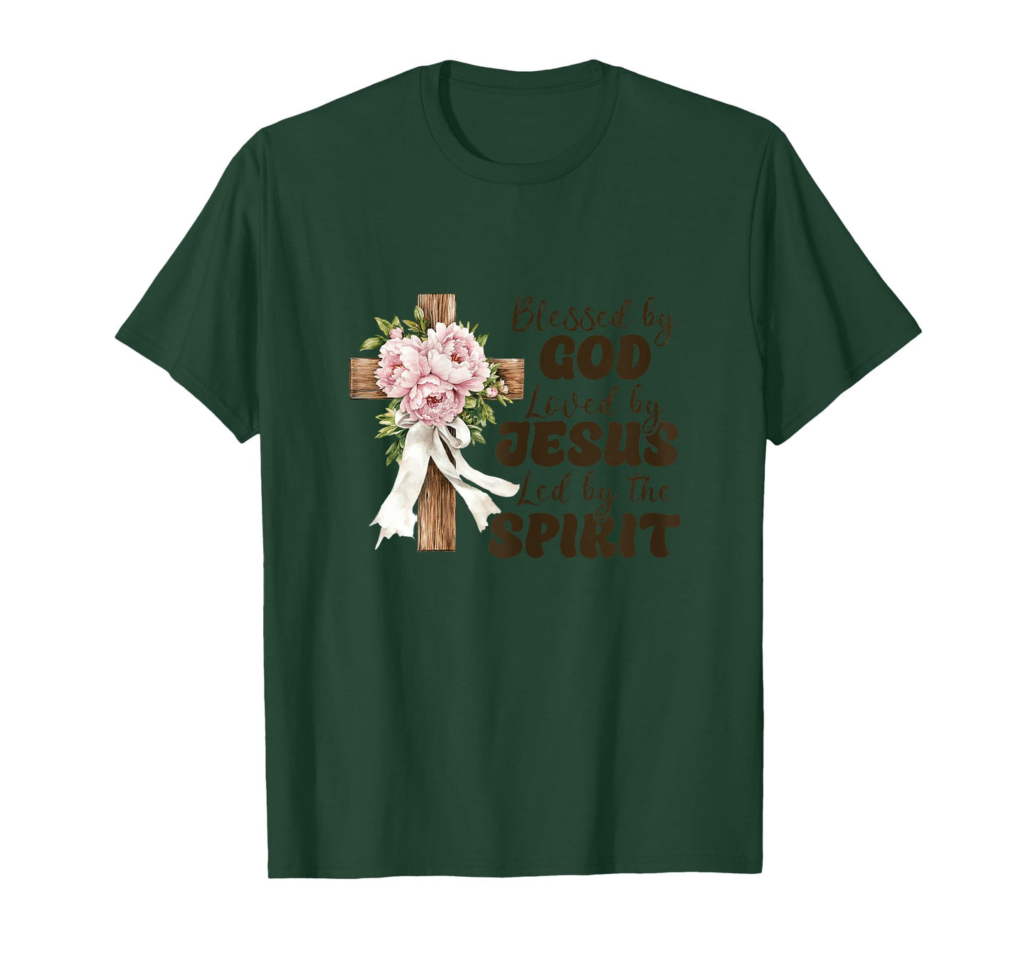 Faith Religious Blessed By God Loved By Jesus T-Shirt