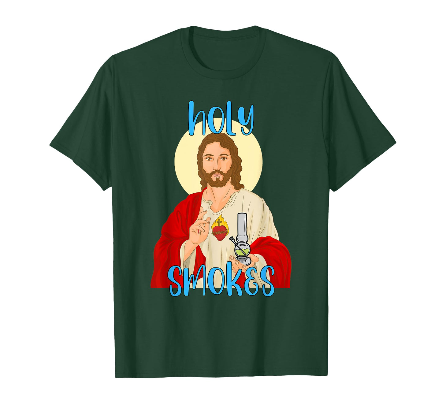 Holy Smokes Funny Jesus Apparel Weed 420 Merch T-Shirt