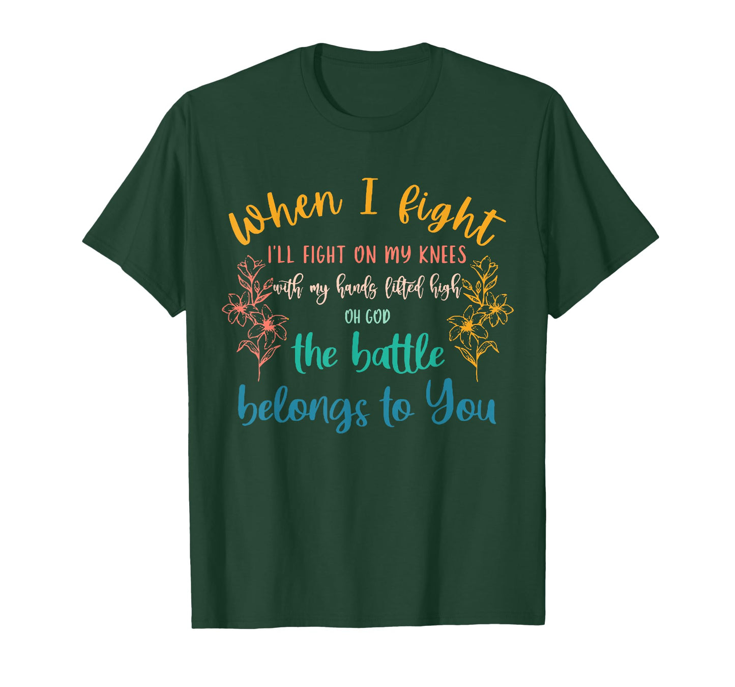 Retro Battle Belongs To The Lord Christian,Inspirational Tee T-Shirt