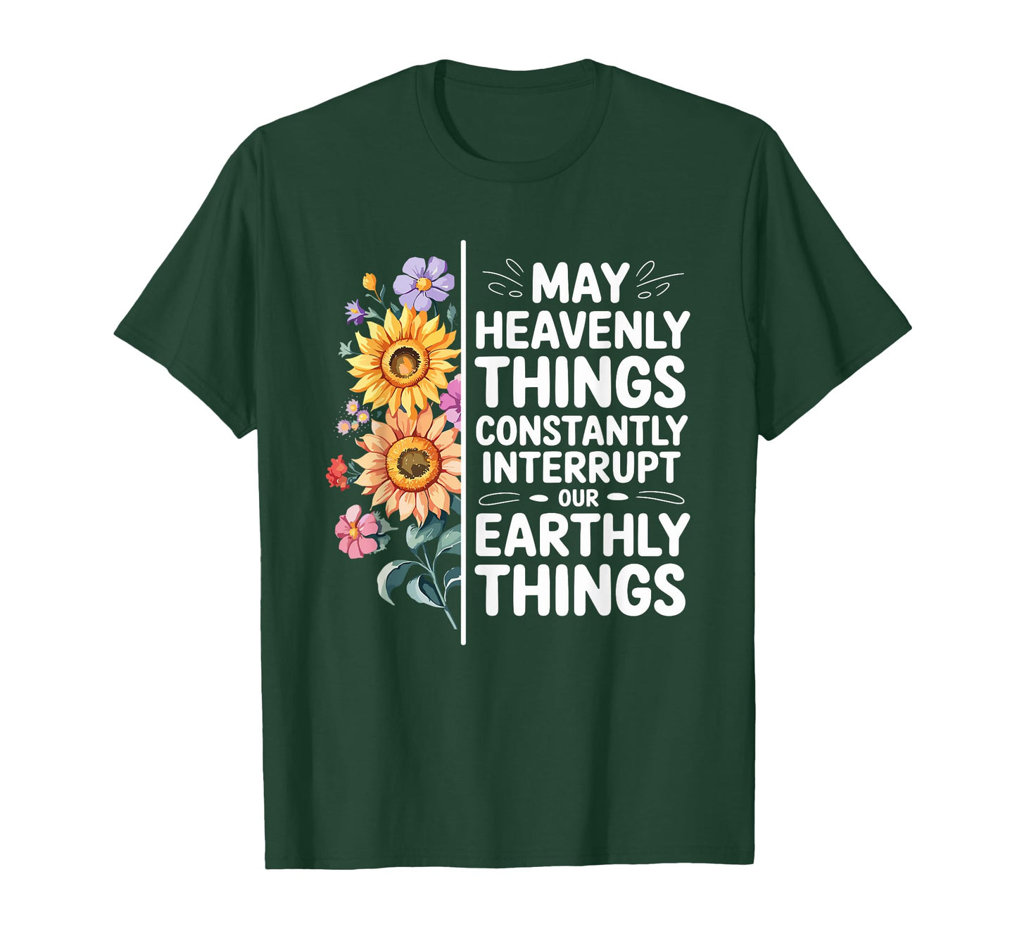 CharlIan Minds - Heavenly Things Interrupt Earthly Unisex-Adults Black Short Sleeve T-Shirt