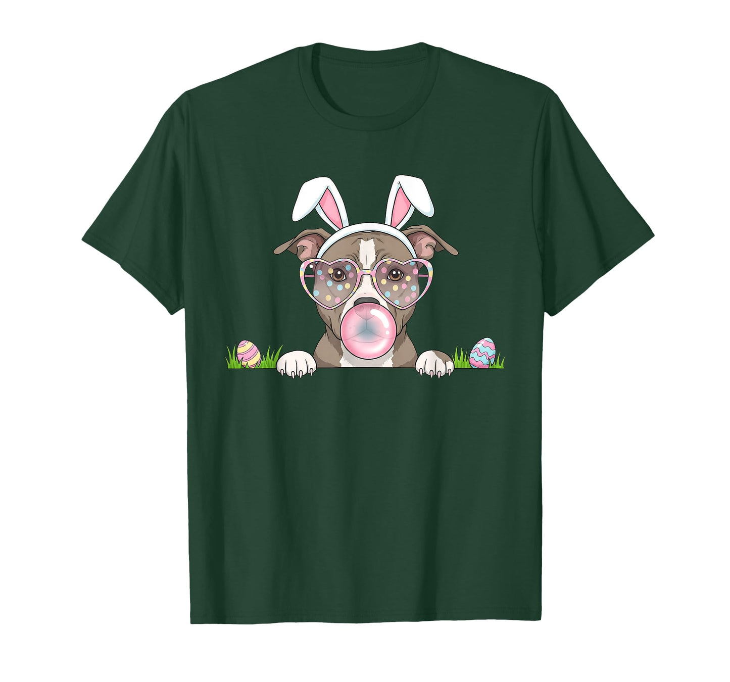 Pitbull Bunny Bubble Gum Easter Day Womens Mens Kids T-Shirt