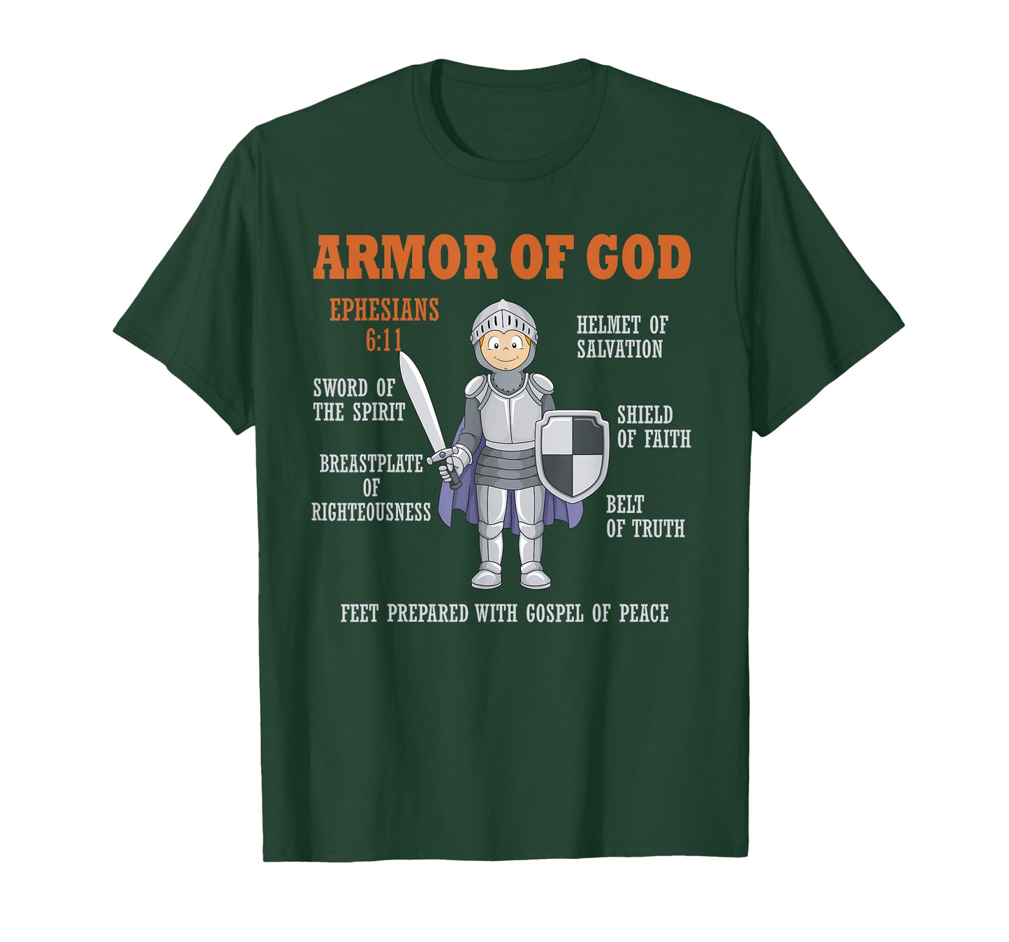 Put On The Full Armor Of God Bible Chapters For Kids T-Shirt