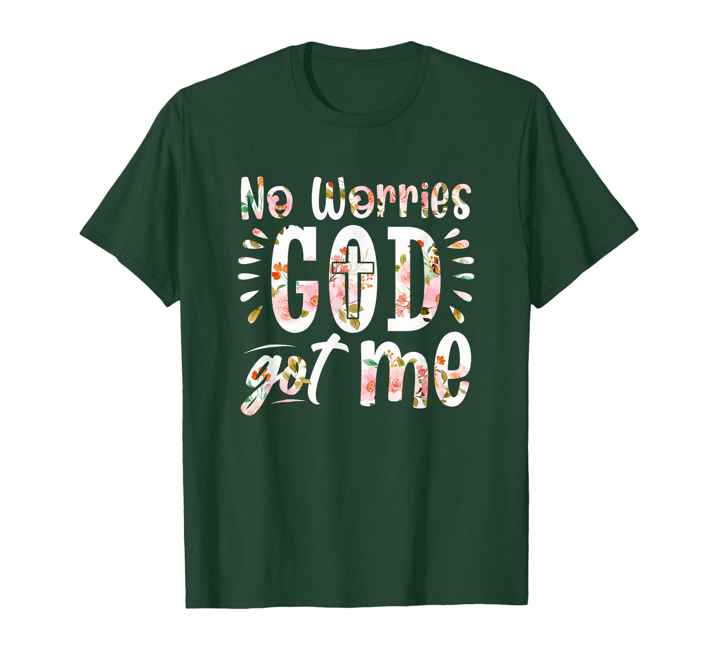 No Worries, God-Got Me African American Christian T-Shirt