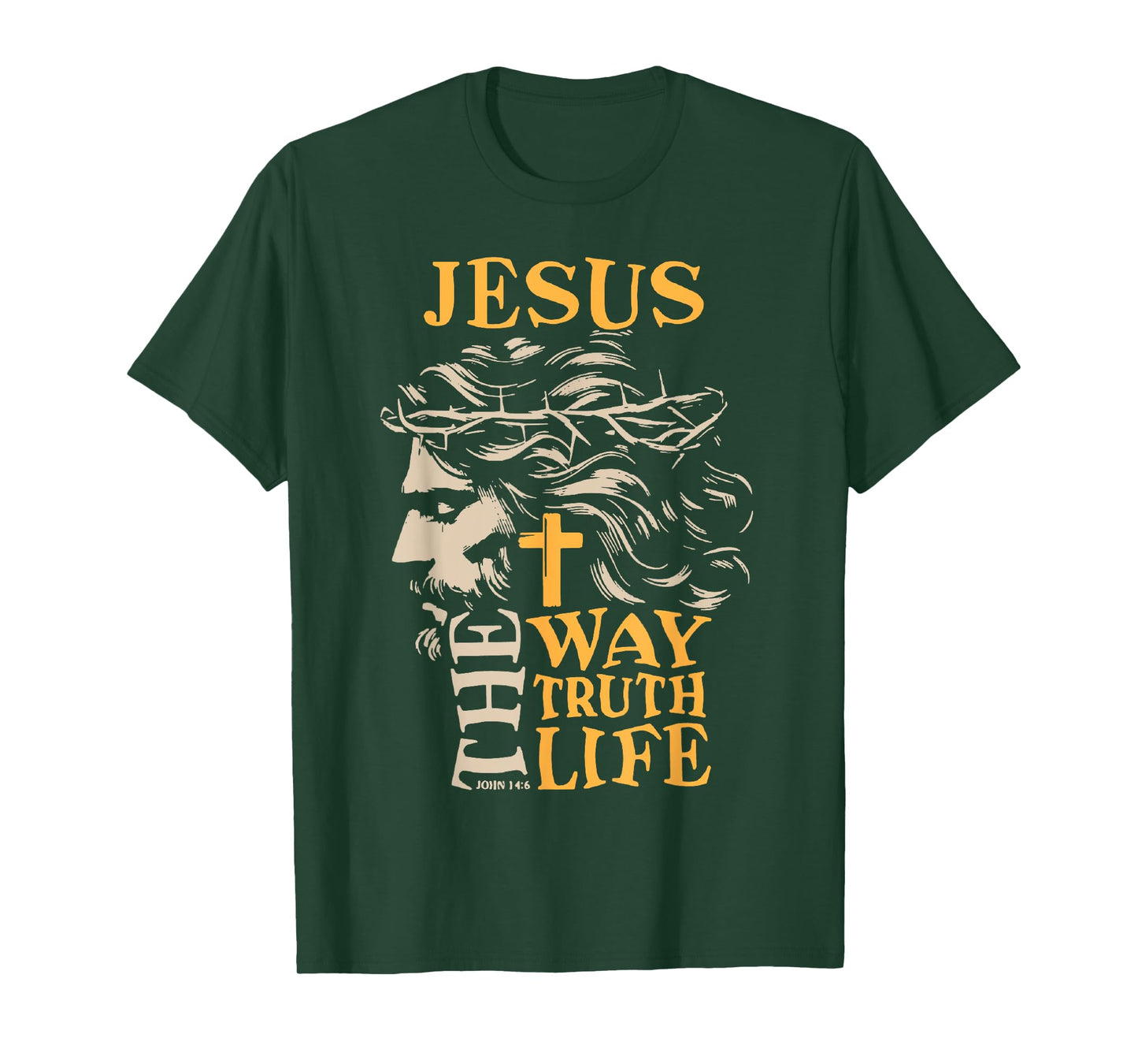 Jesus On The Path Truth Life Christian John 14:6 Bible Verse T-Shirt