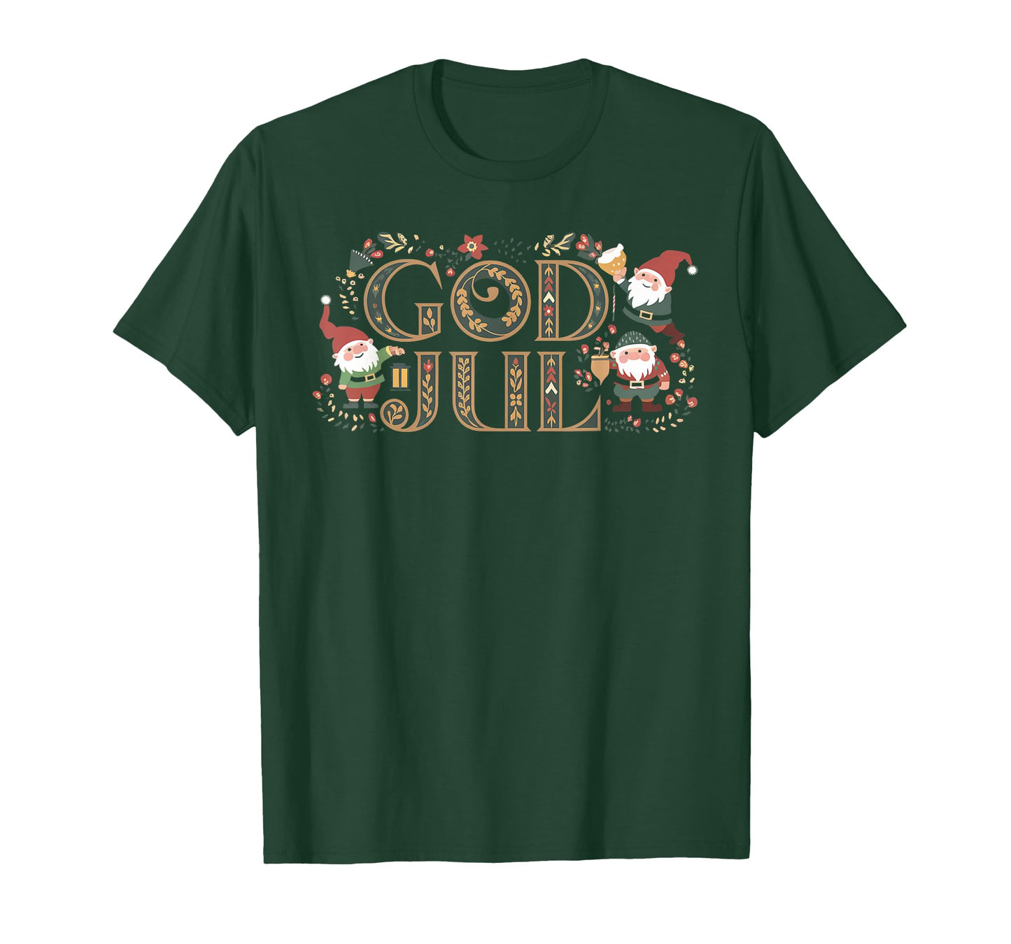 God Jul Merry Christmas Norwegian Swedish Scandinavian T-Shirt