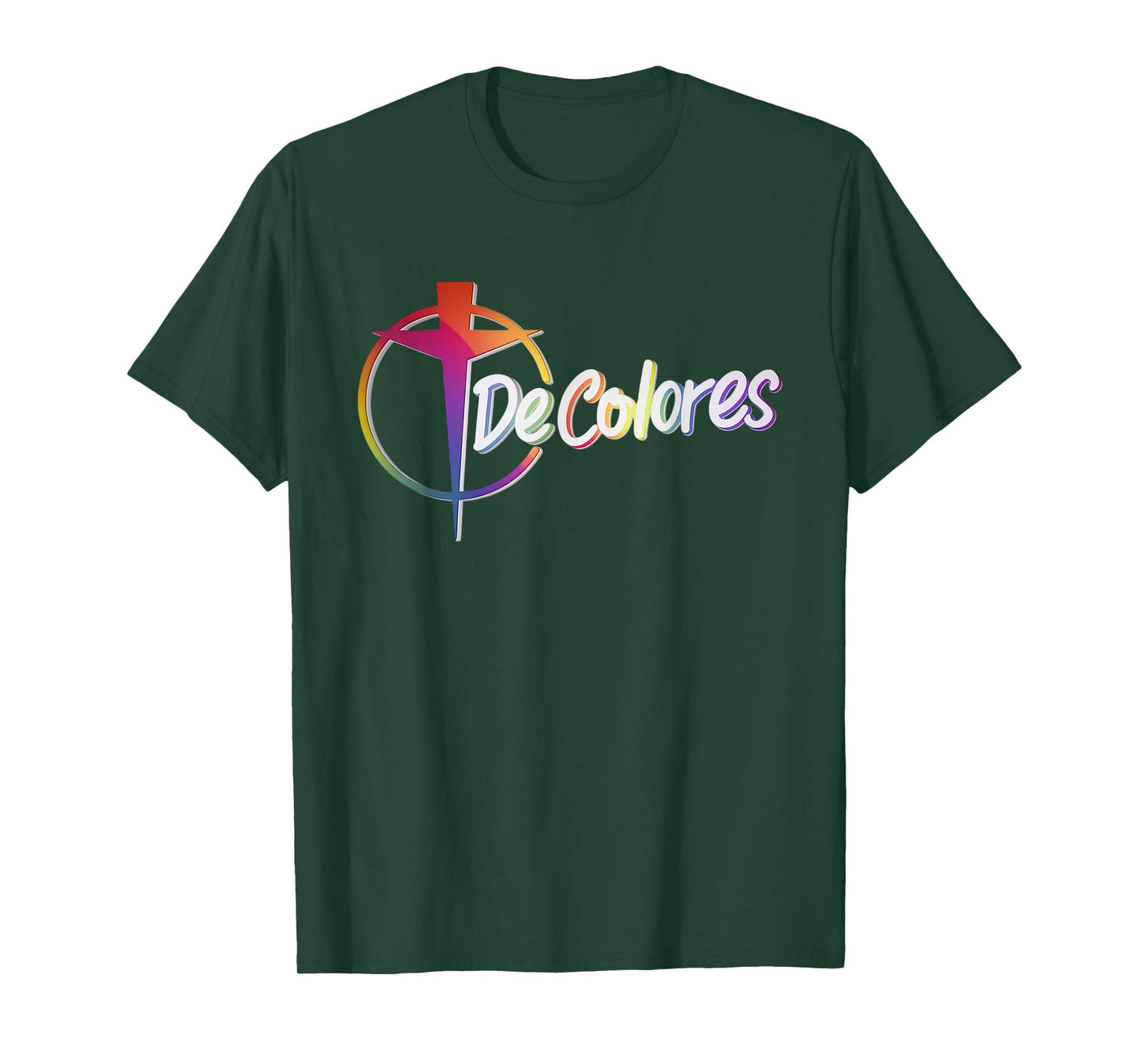 DeColores Cursillo Rainbow Rooster Catholic T-Shirt