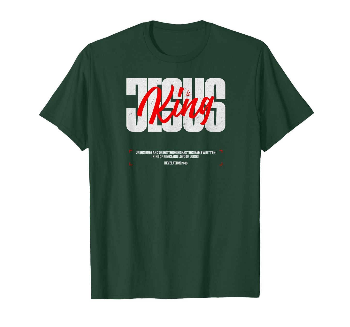 Jesus is King - Inspirational Christian Design T-Shirt