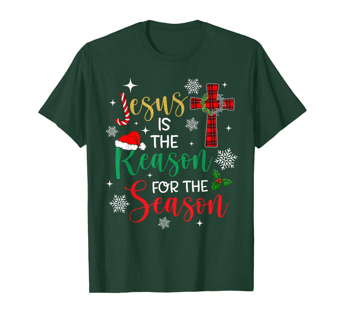 Jesus is The Reason for The Season Christian Faith Christmas T-Shirt