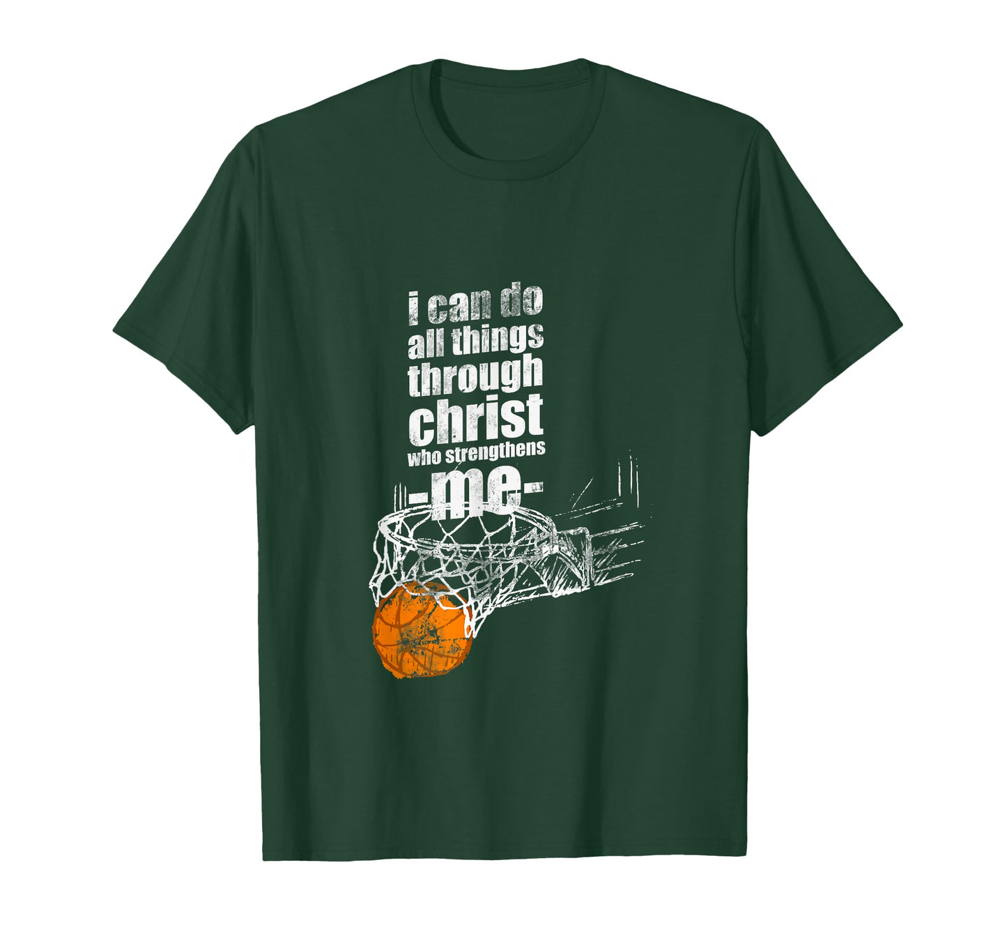 Christian Basketball I Can Do All Things Philippians 4:13 T-Shirt