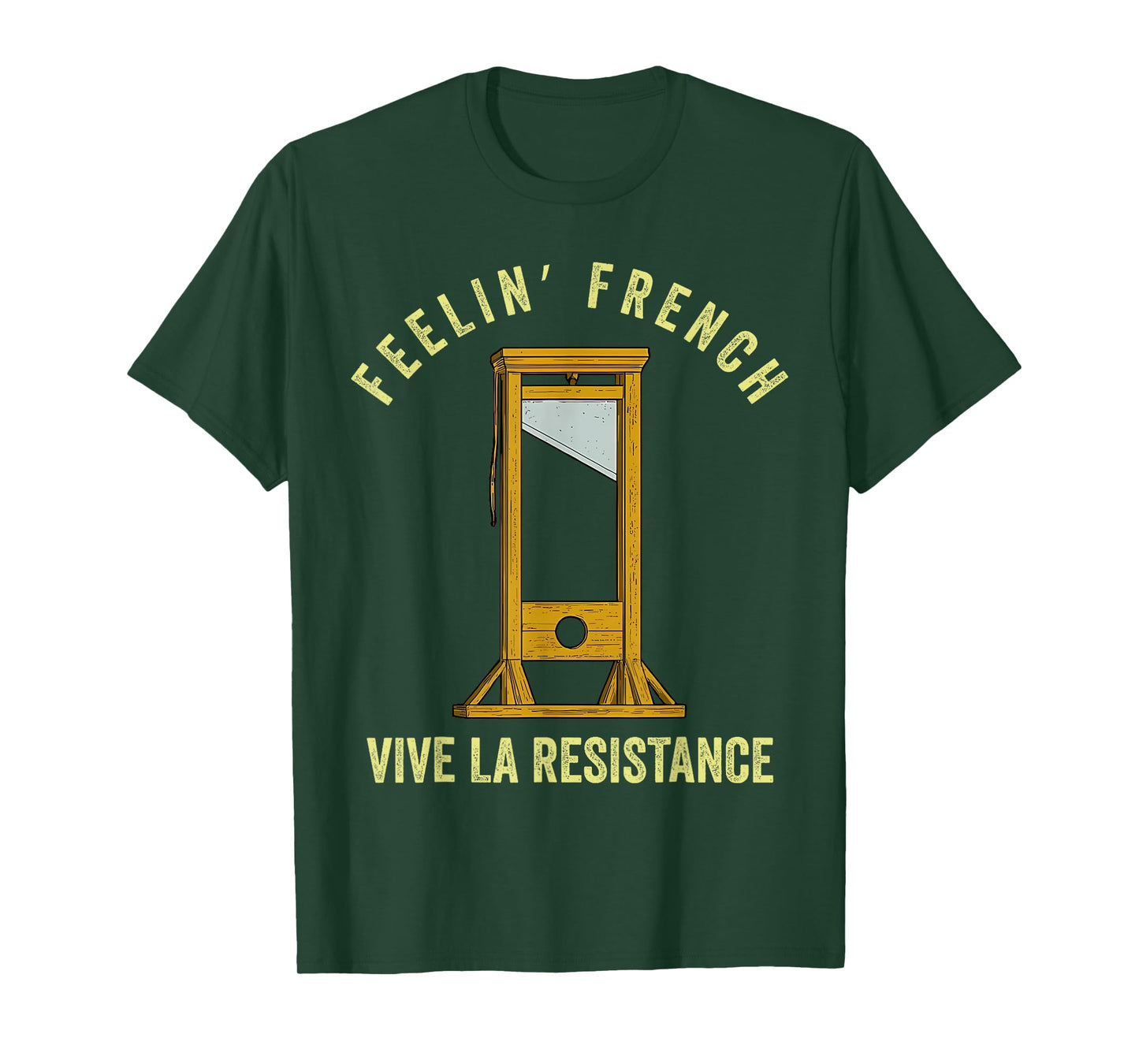 Feeling French Funny Vintage Guillotine French Humor T-Shirt