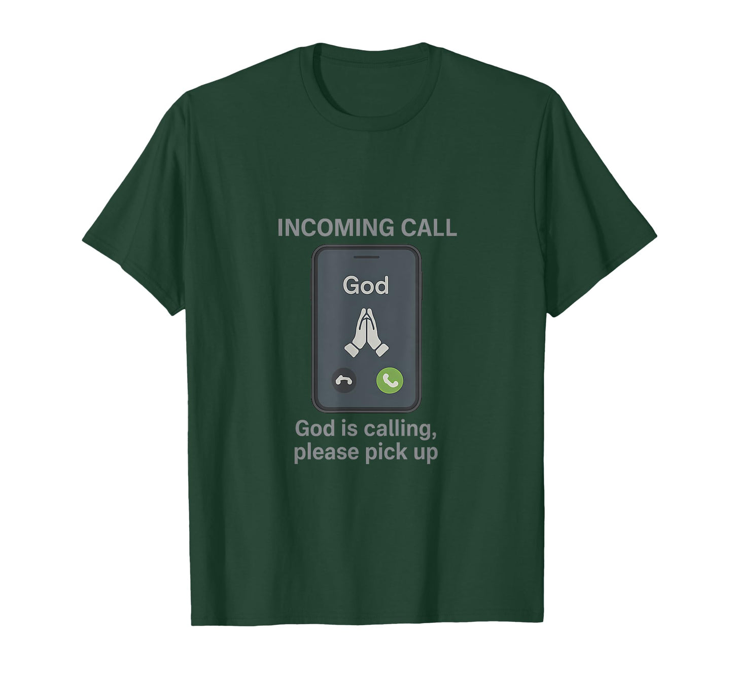 Incoming Call God is Calling Religious Phone UI Design T-Shirt
