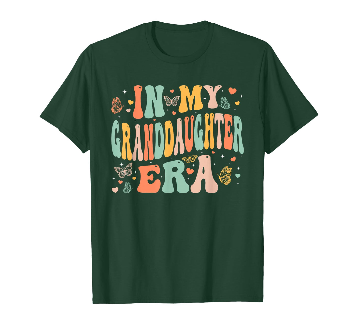Retro Groovy In My Granddaughter Era Mother's Day Kids Girls T-Shirt