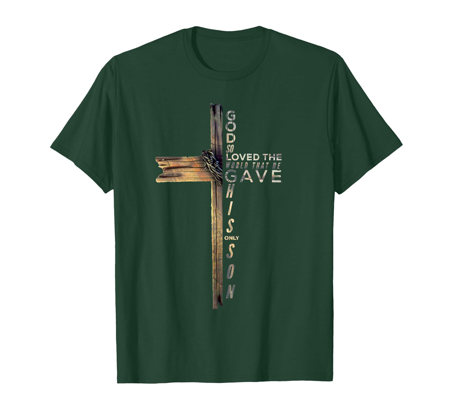 John 3:16 Christian Cross Bible 2025 Update T-Shirt