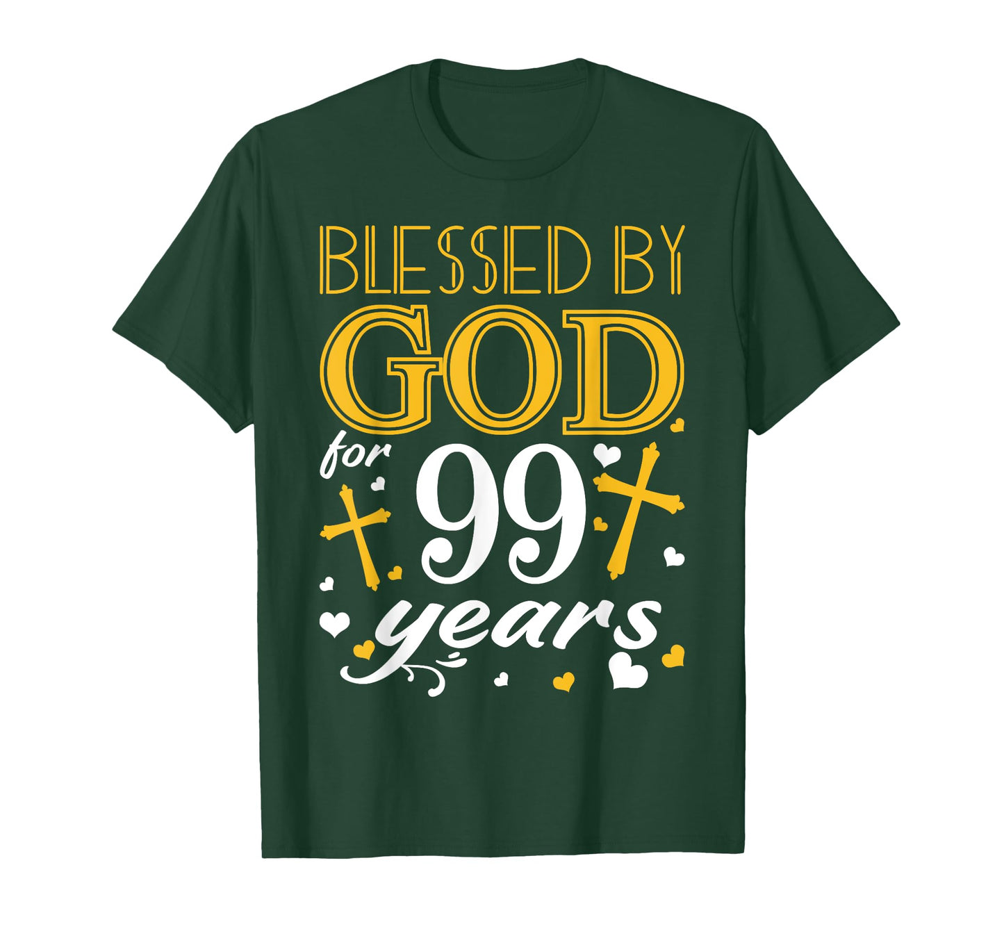 Vintage Blessed By God For 99 Years Happy 99th Birthday T-Shirt