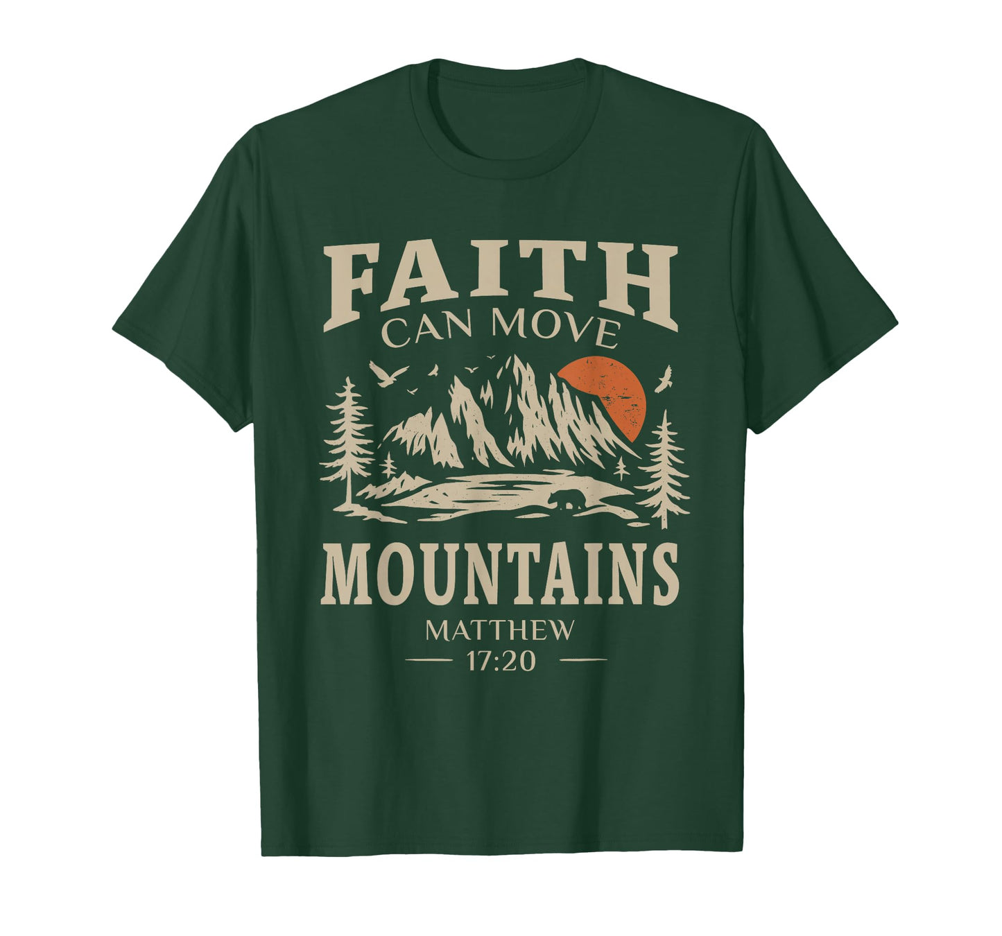 Lift My Eyes to the Mountains – Psalm 121 Faith Design T-Shirt