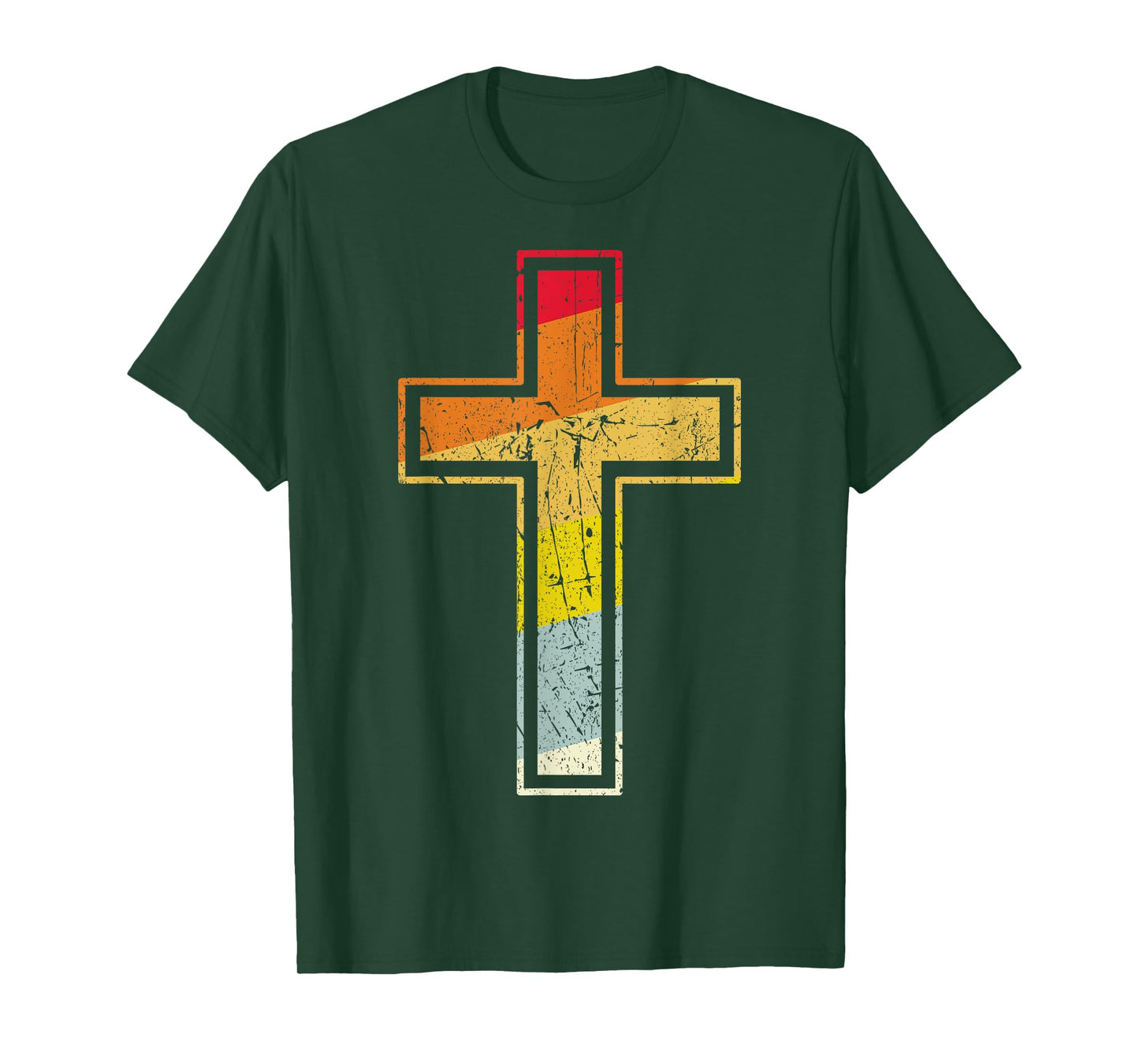 Retro cross vintage Jesus cross gift idea T-Shirt