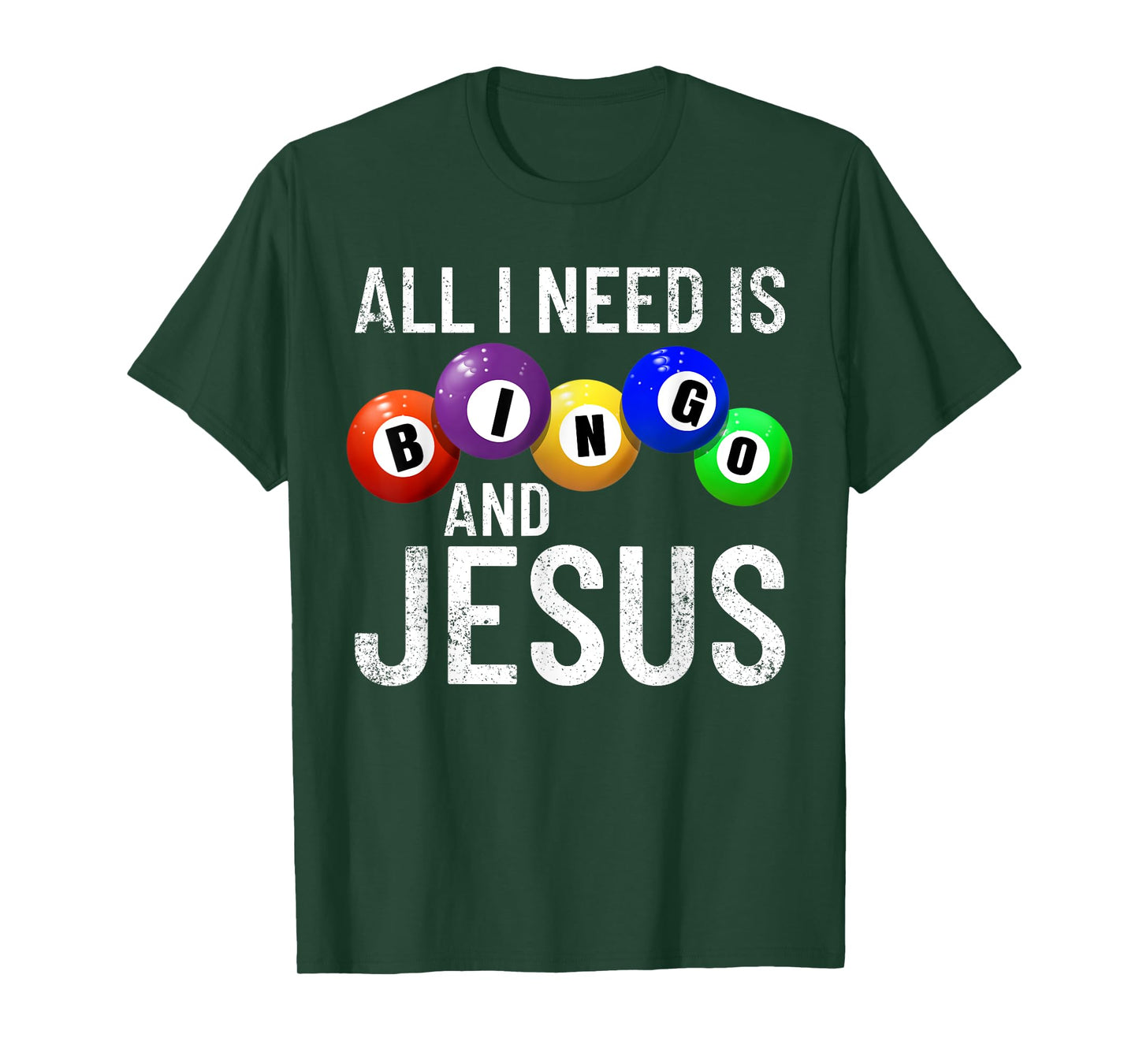 All I Need Is Bingo And Jesus Bingo Player Gambling Bingo T-Shirt