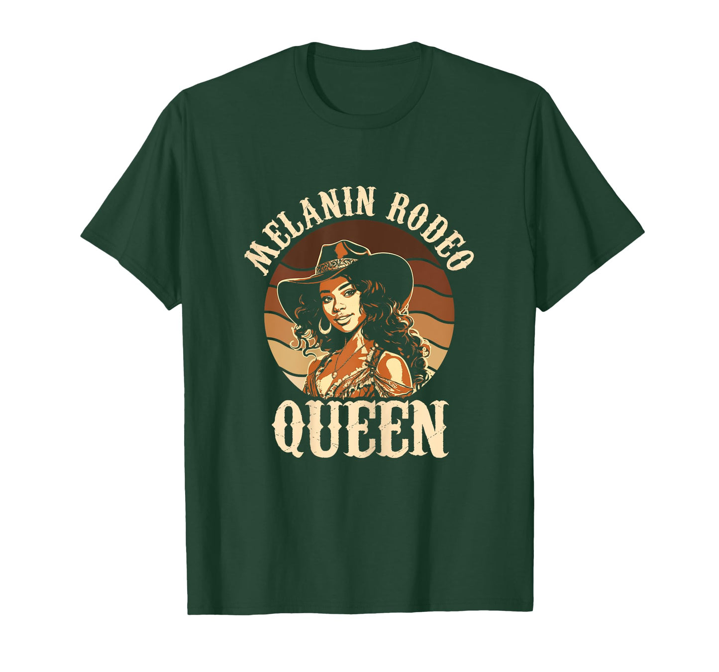 Melanin Rodeo Queen Bronc Riding African American T-Shirt