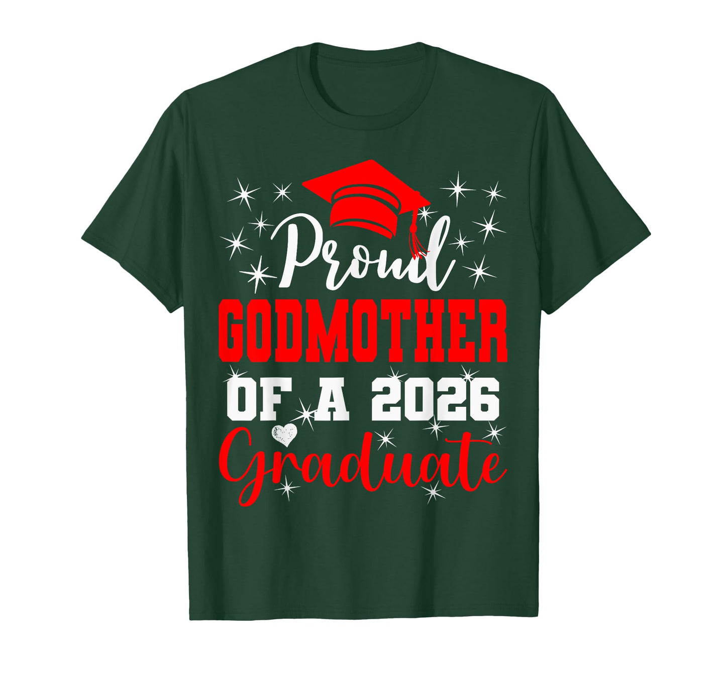 Super Proud Godmother of 2026 Graduate Graduation Family T-Shirt