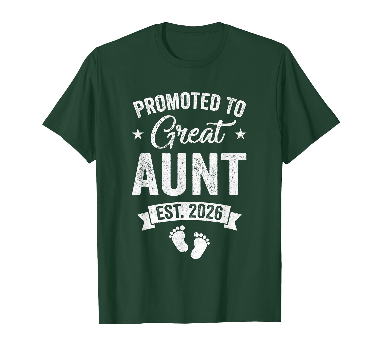 Promoted To Great Aunt Est 2026 Pregnancy Announcement T-Shirt